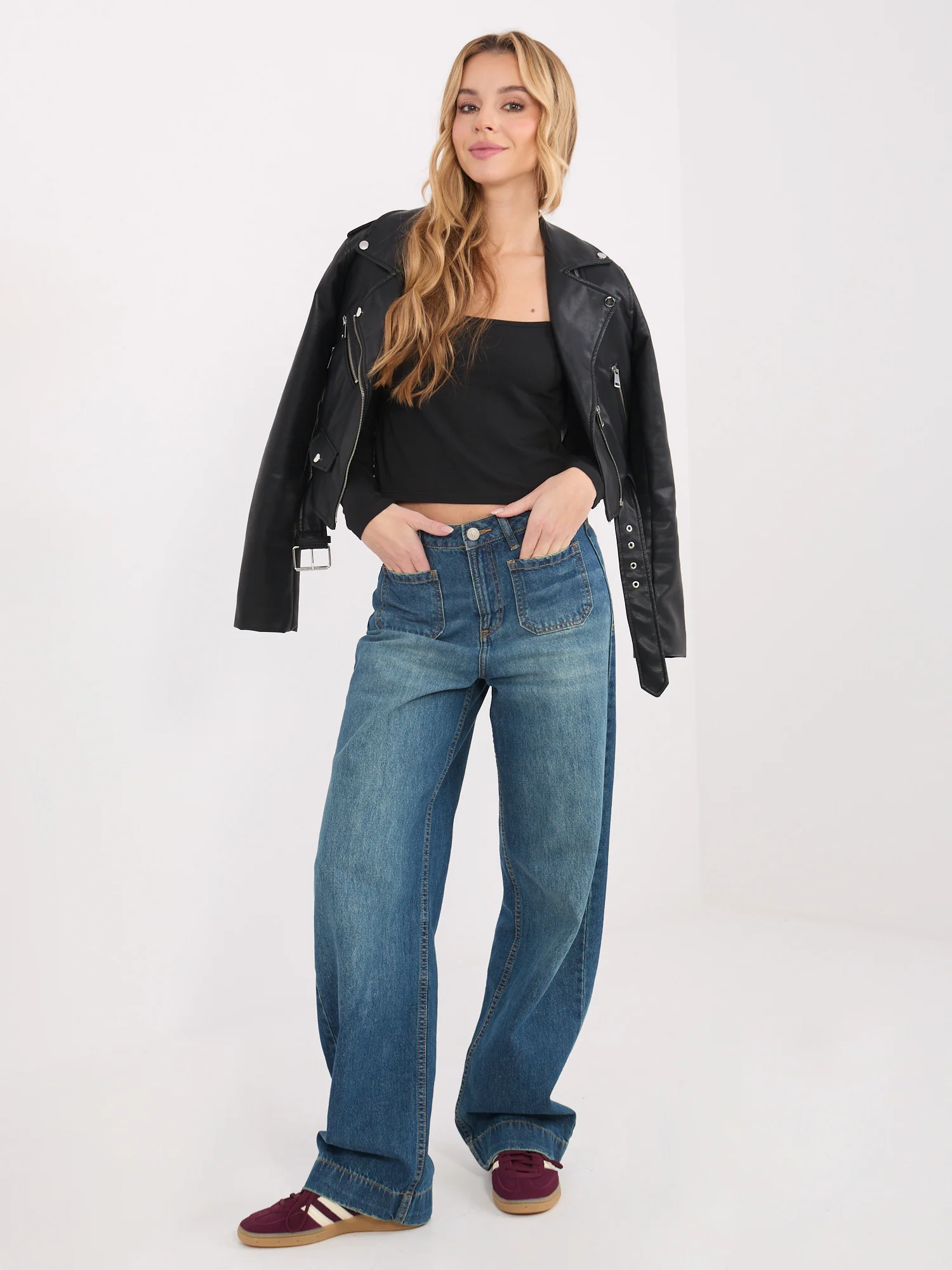 Bluza Dama Mini, Croiala dreapta, WESTEENE, Negru Eleganta Office - imagine 6