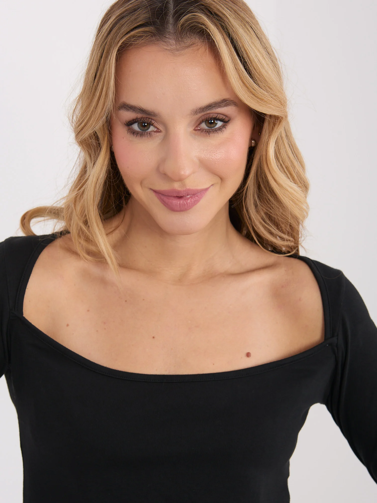 Bluza Dama Mini, Croiala dreapta, WESTEENE, Negru Eleganta Office - imagine 7