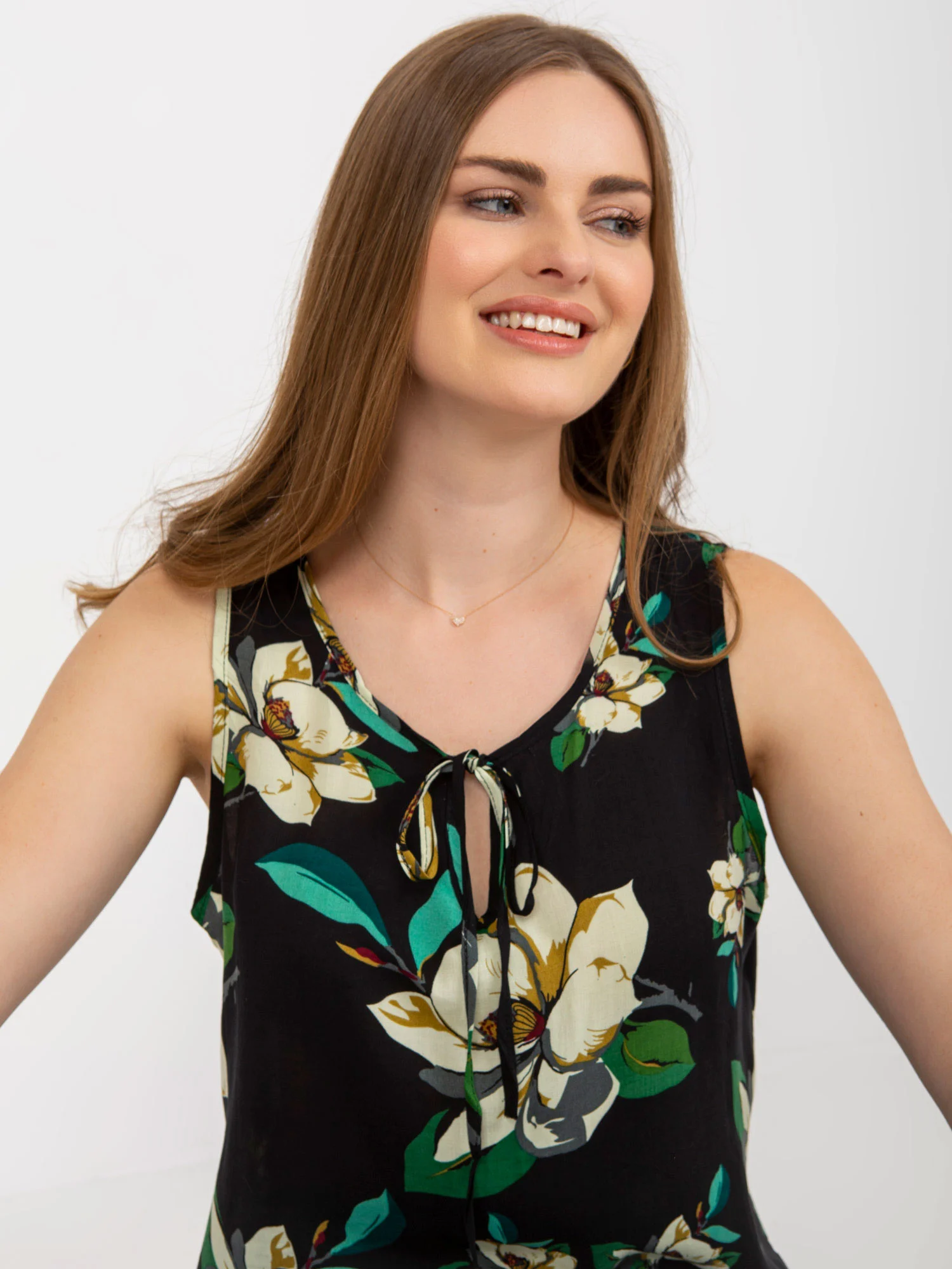 Bluza Dama Mini, Floral, Baiyibaishun, Negru Casual - imagine 2