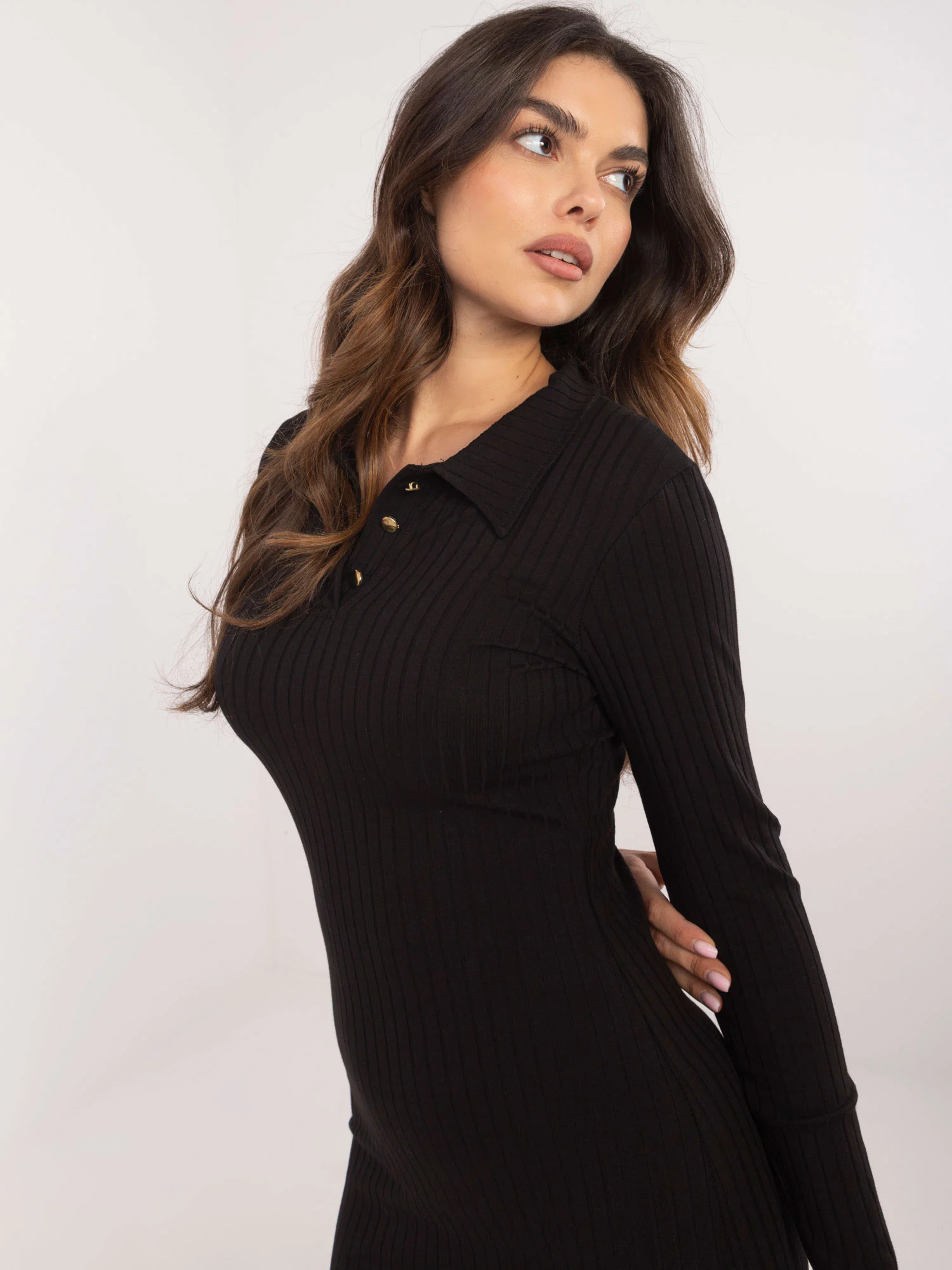 Rochie Dama Maxi, Dungi, RELEVANCE, Negru - Image 5