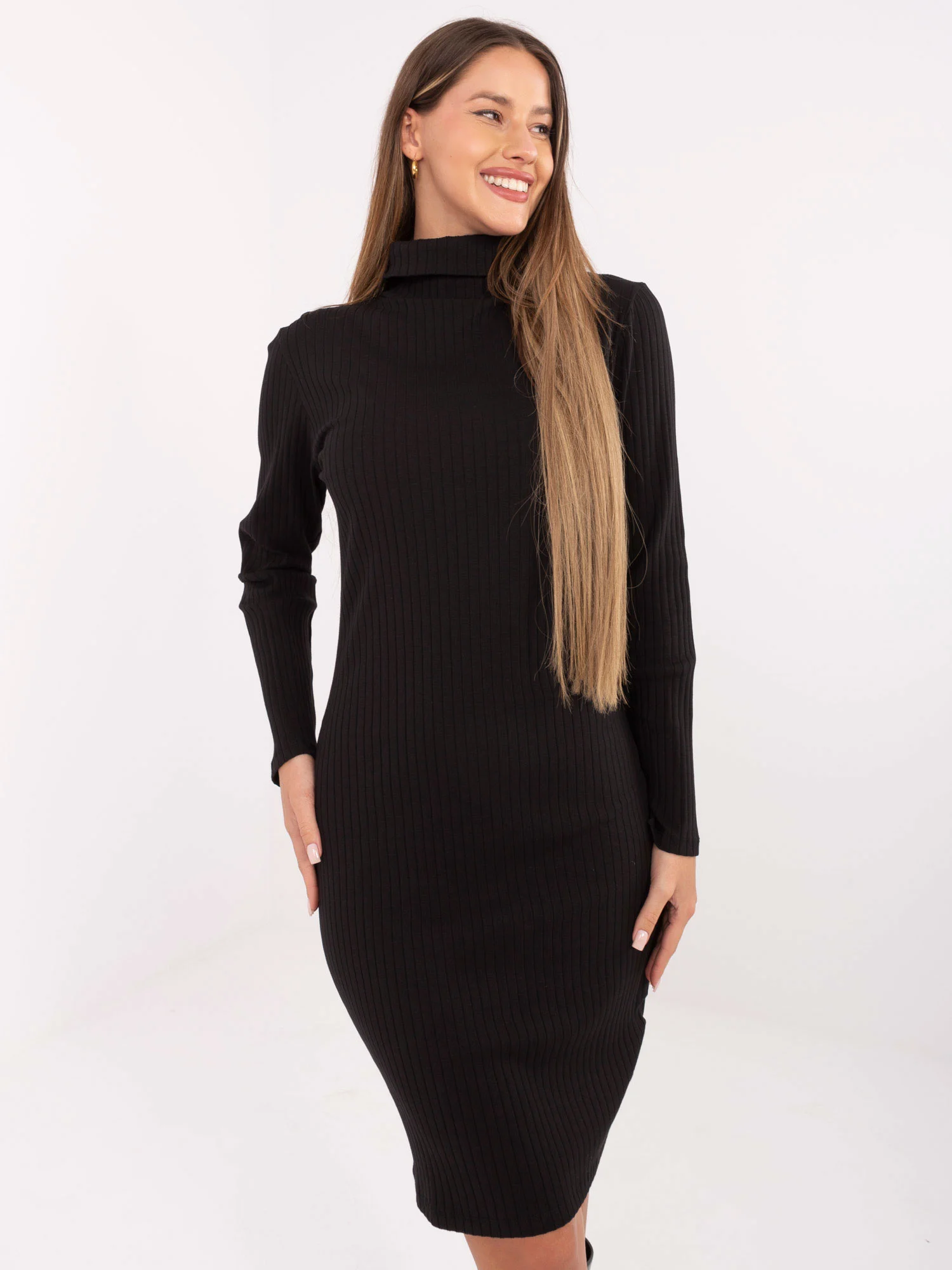 Rochie Dama Maxi, Dungi, RUE PARIS, Negru Eleganta Office - Image 6