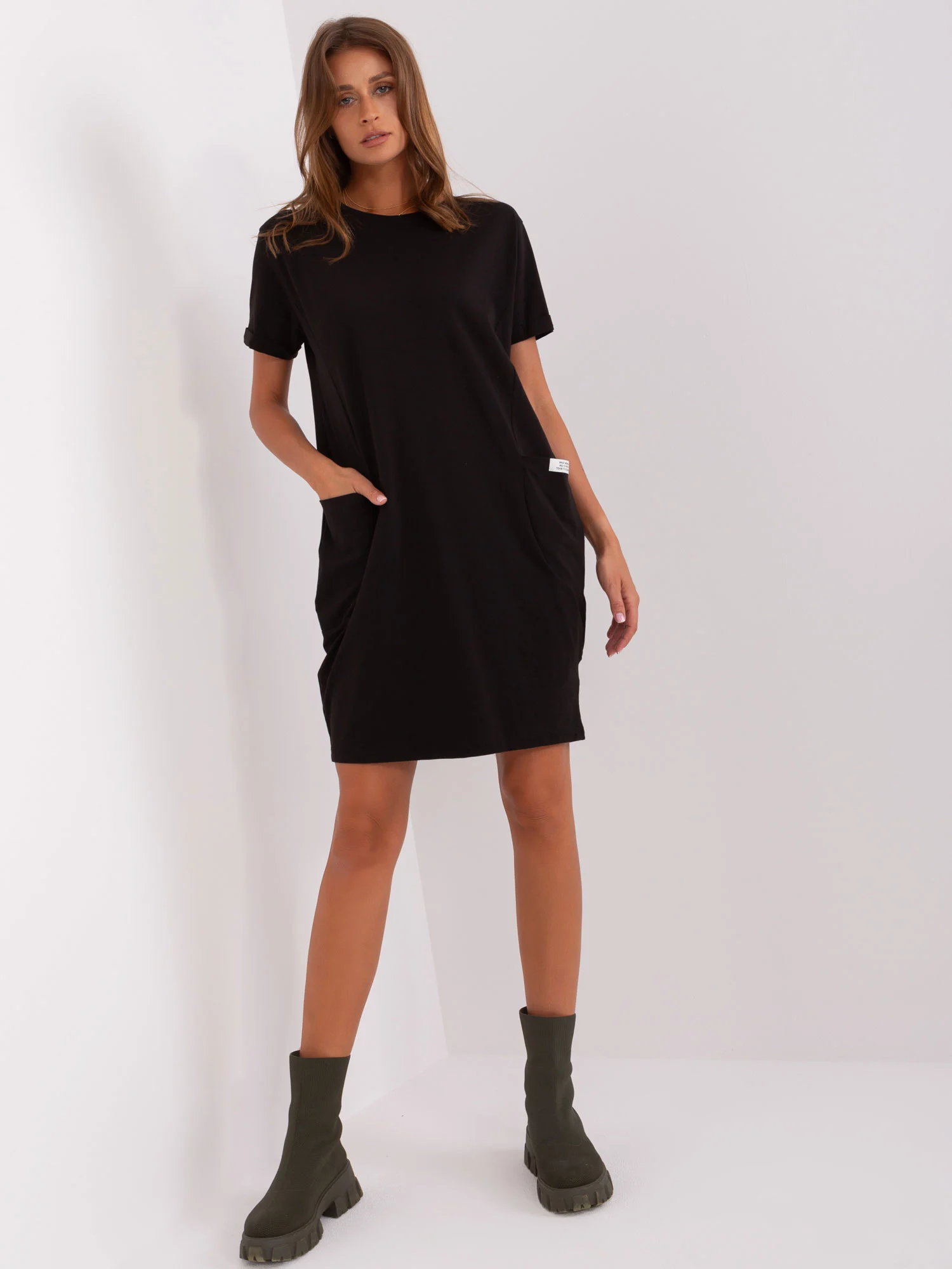 Rochie Dama Mini, Rochie dreapta, RUE PARIS, Negru de Vara - imagine 6
