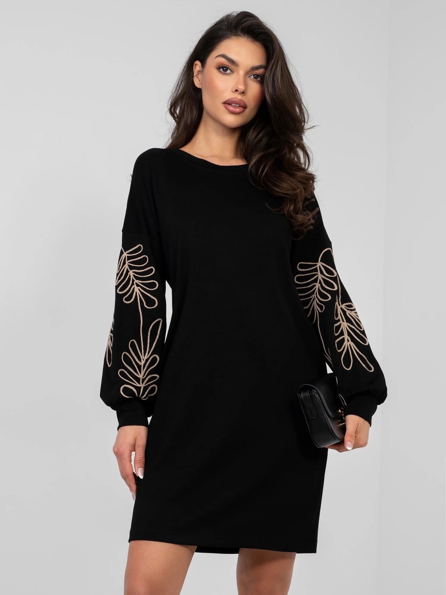 Rochie Dama Mini, Imprimat, RUE PARIS, Negru - Image 4