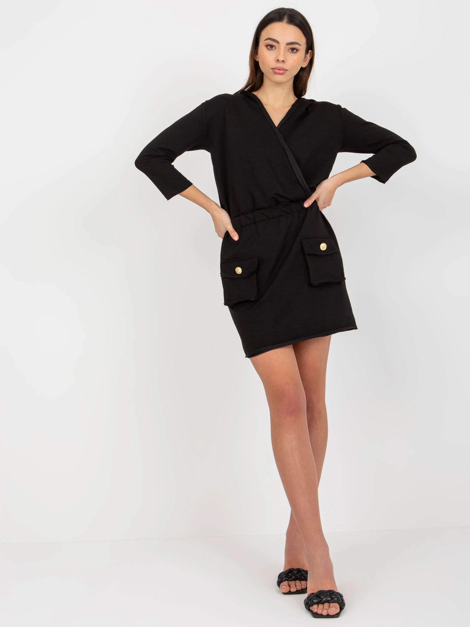 Rochie Dama Mini, Petrecuta, Och Bella, Negru - imagine 4