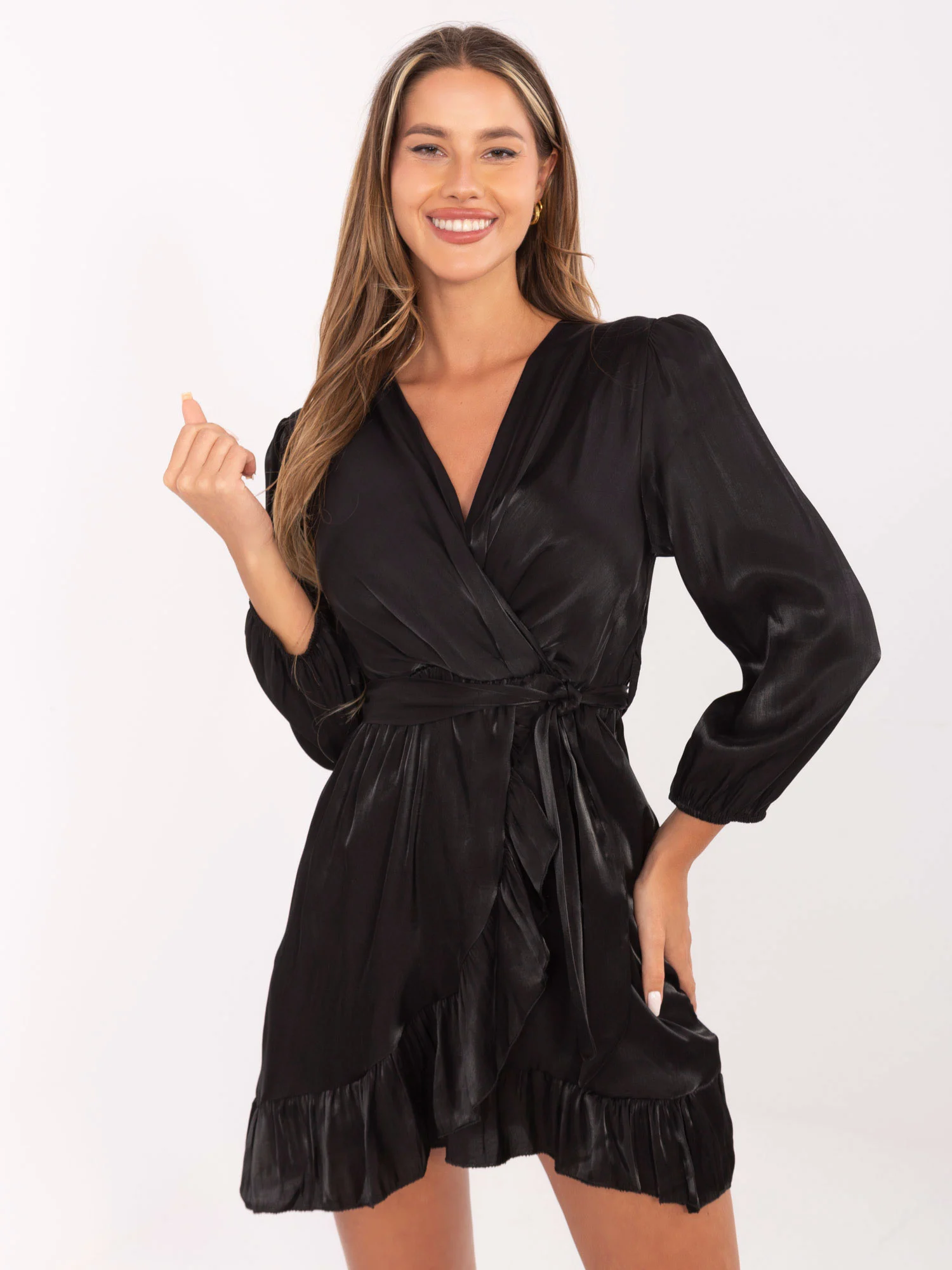 Rochie Dama Mini, Petrecuta, ITALY MODA, Negru de Ocazie Nunta - imagine 4