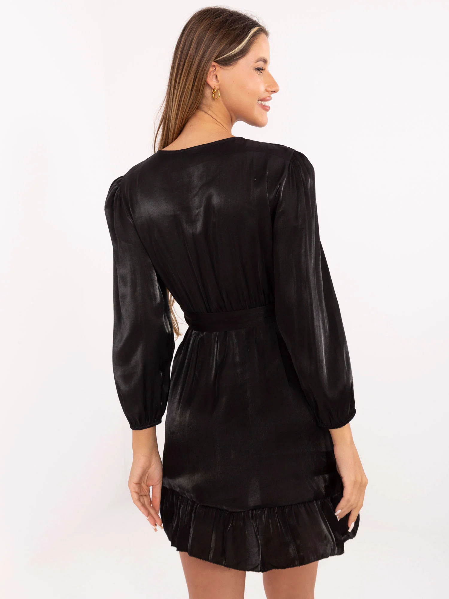 Rochie Dama Mini, Petrecuta, ITALY MODA, Negru de Ocazie Nunta - imagine 2