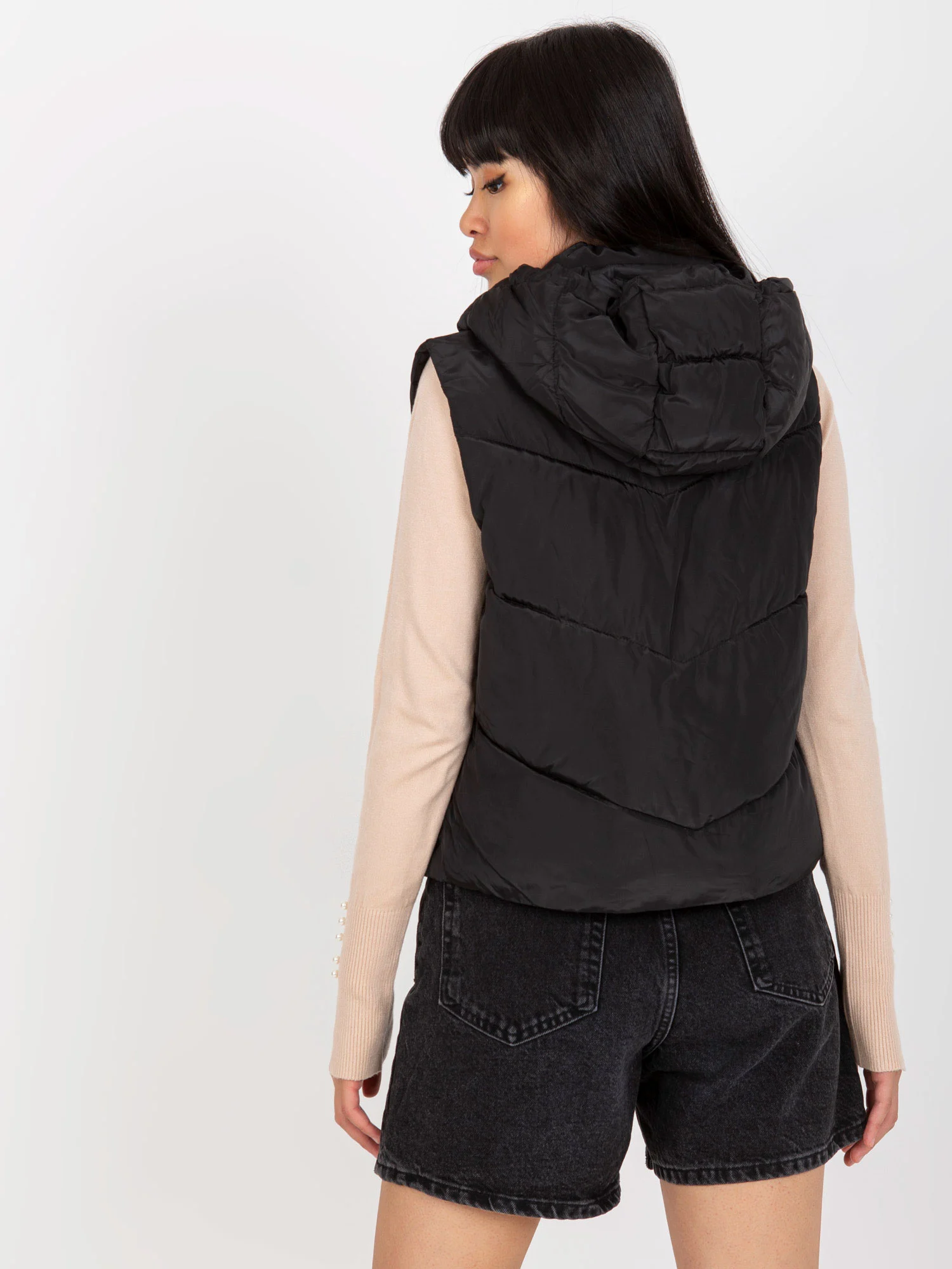 Vesta Dama Mini, Fara maneci, Z-Desing Jacket Style, Negru Eleganta Office Marimi Mari - imagine 4