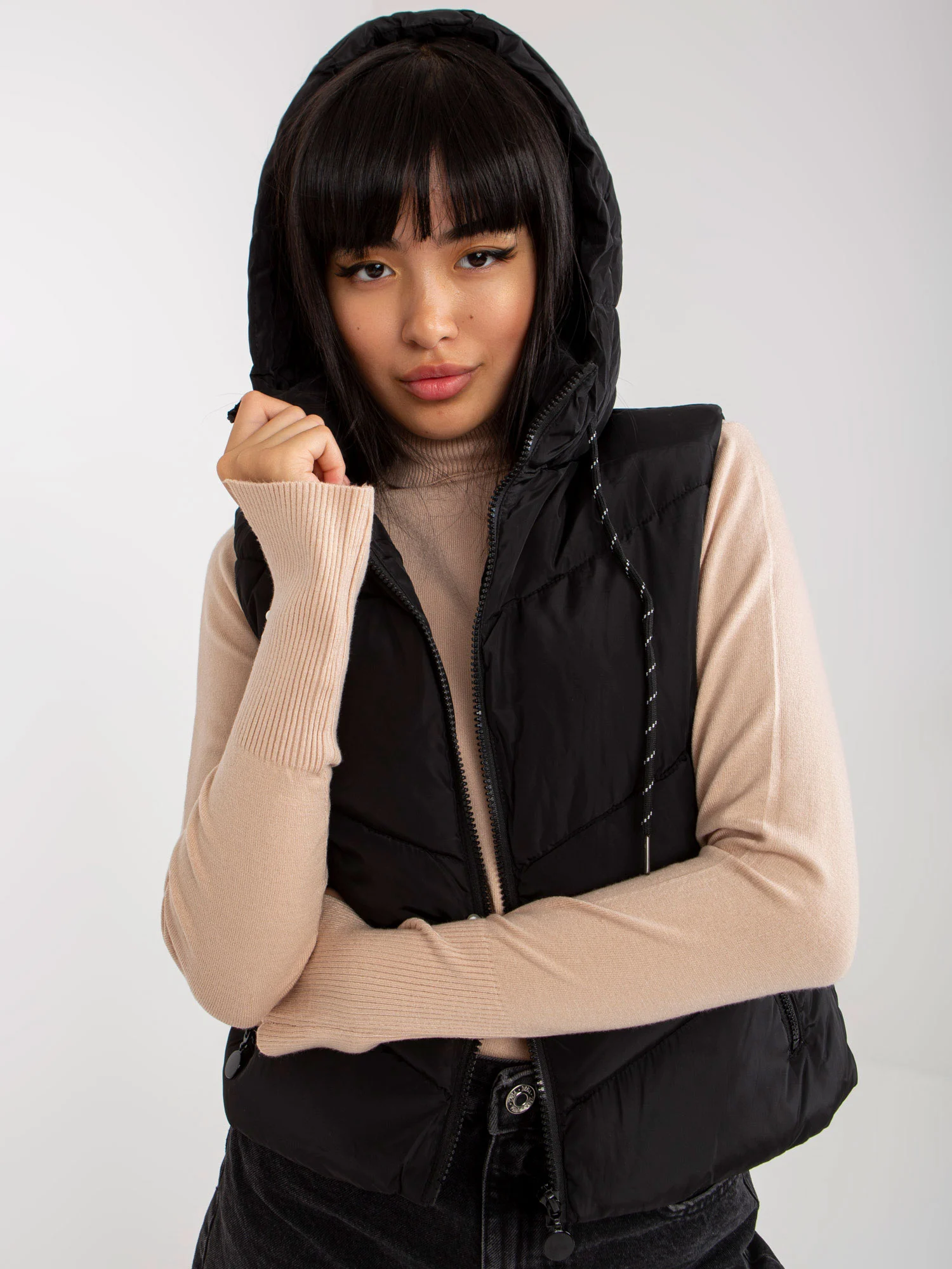 Vesta Dama Mini, Fara maneci, Z-Desing Jacket Style, Negru Eleganta Office Marimi Mari - imagine 7