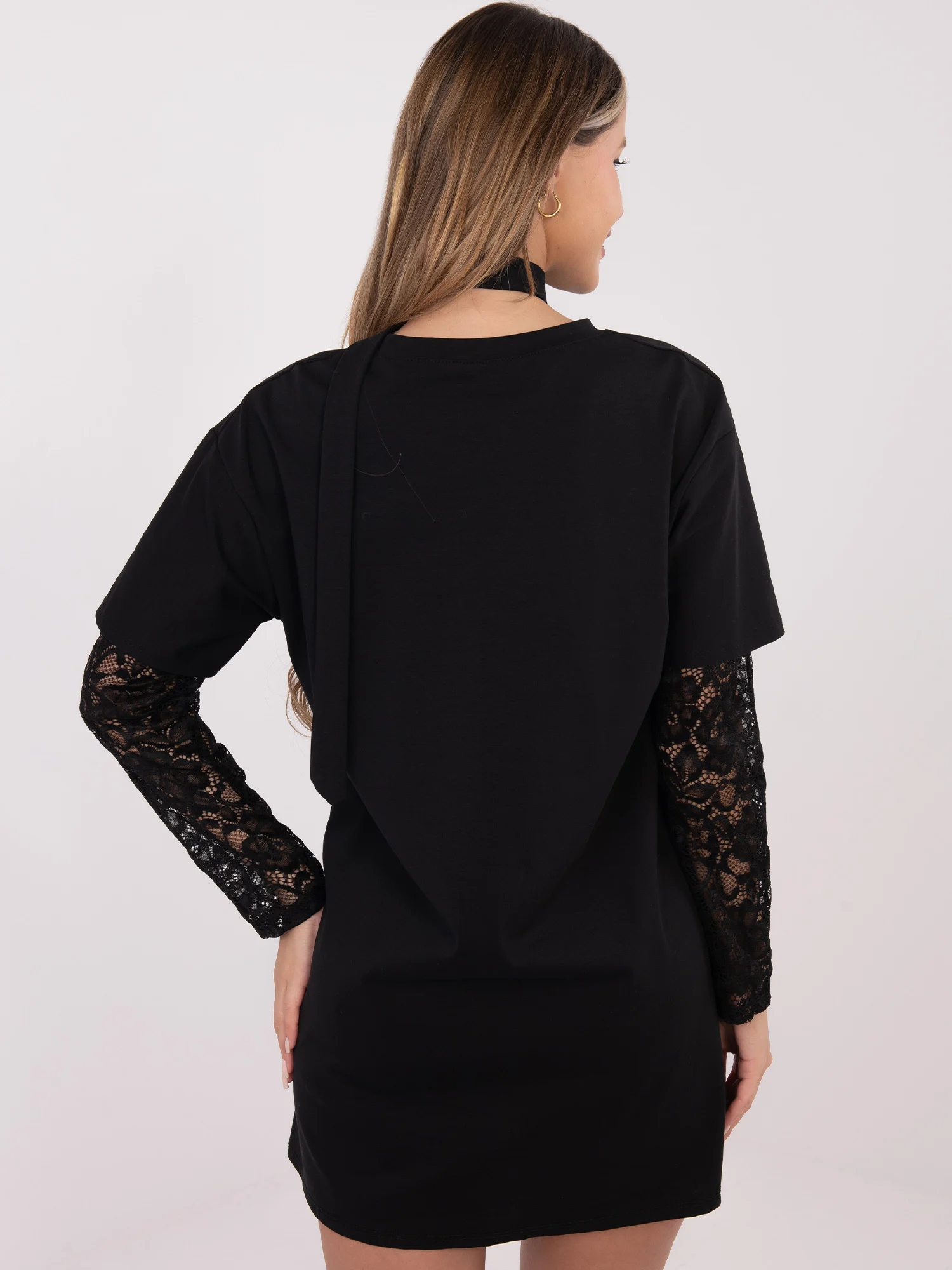Rochie Dama Maxi, Dantela, ITALY MODA, Negru Eleganta Office - Image 6