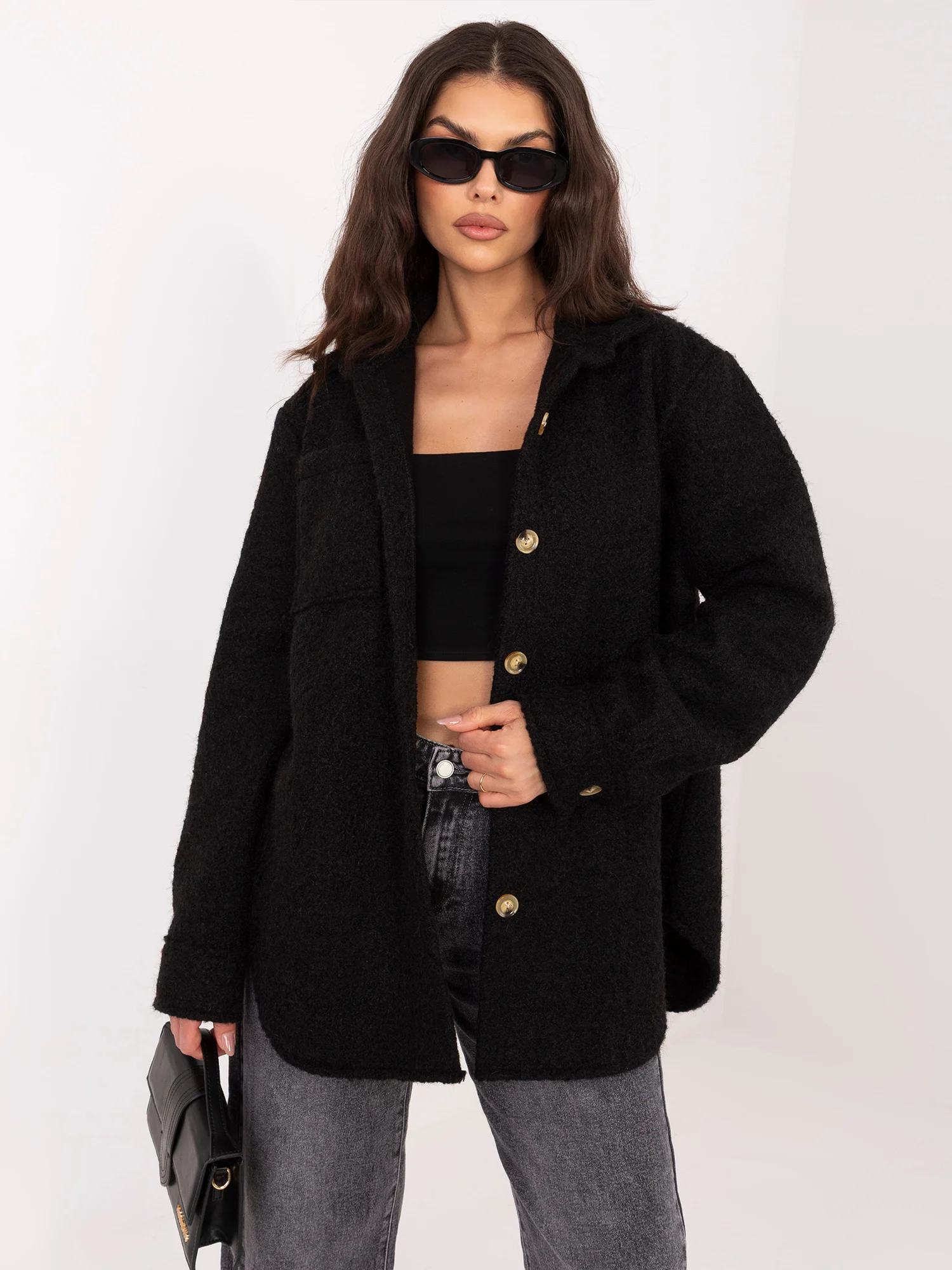 Jacheta Dama Maneca lunga, Imprimat, RUE PARIS, Negru de Vara - imagine 3