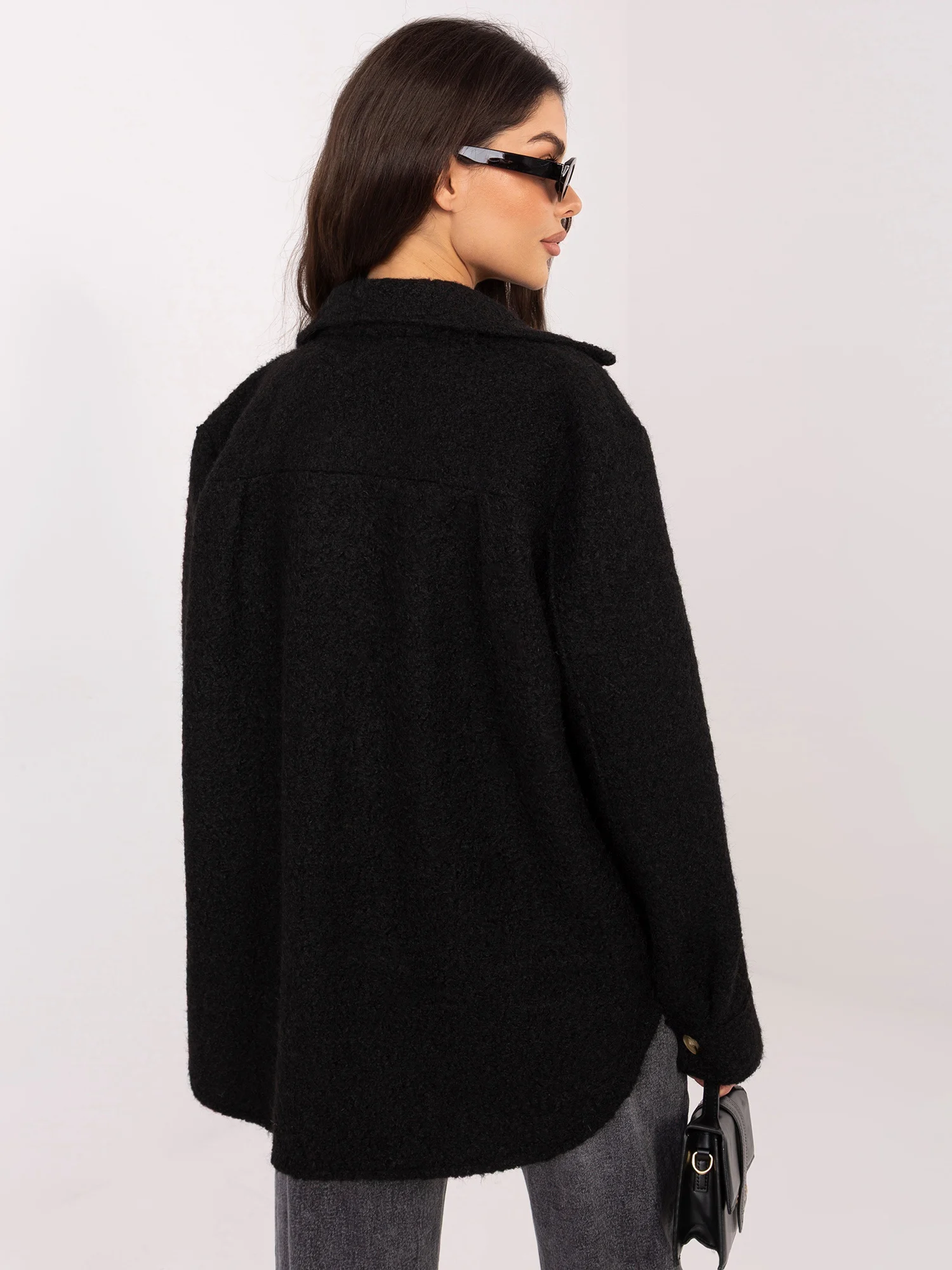 Jacheta Dama Maneca lunga, Imprimat, RUE PARIS, Negru de Vara - imagine 4