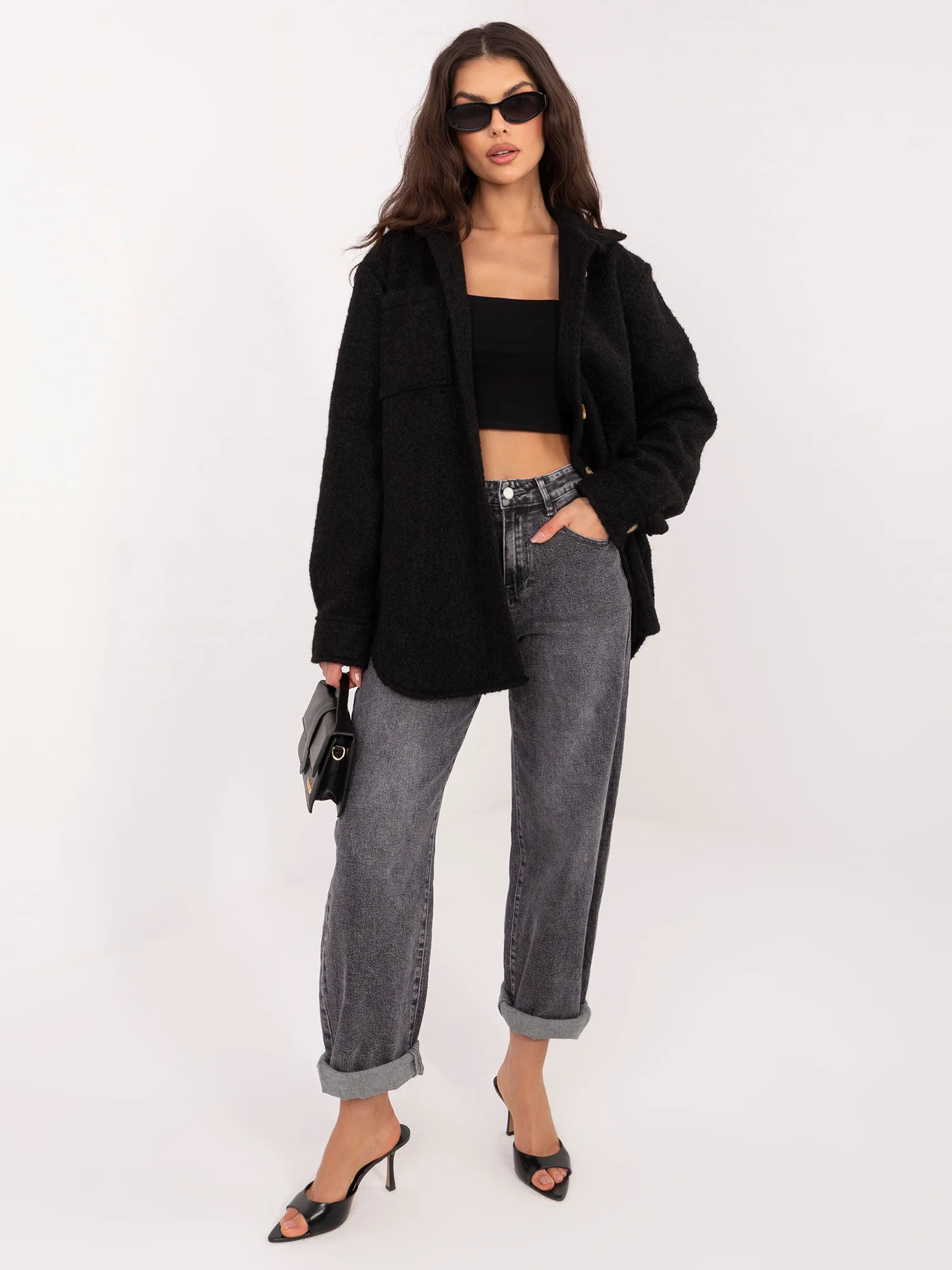 Jacheta Dama Maneca lunga, Imprimat, RUE PARIS, Negru de Vara - imagine 2
