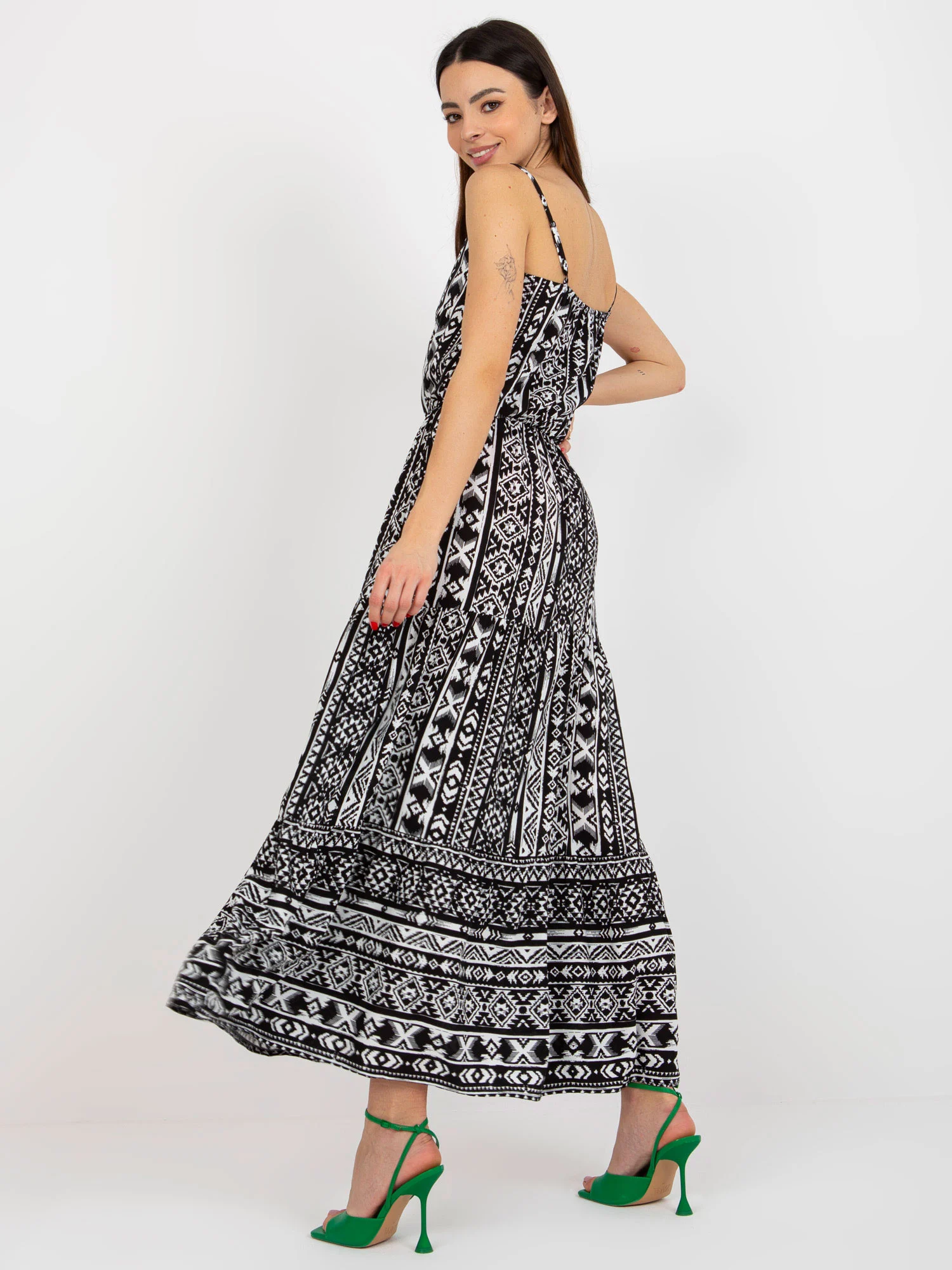 Rochie Dama Maxi, Lejera, Sublevel, Negru de Vara - Image 6