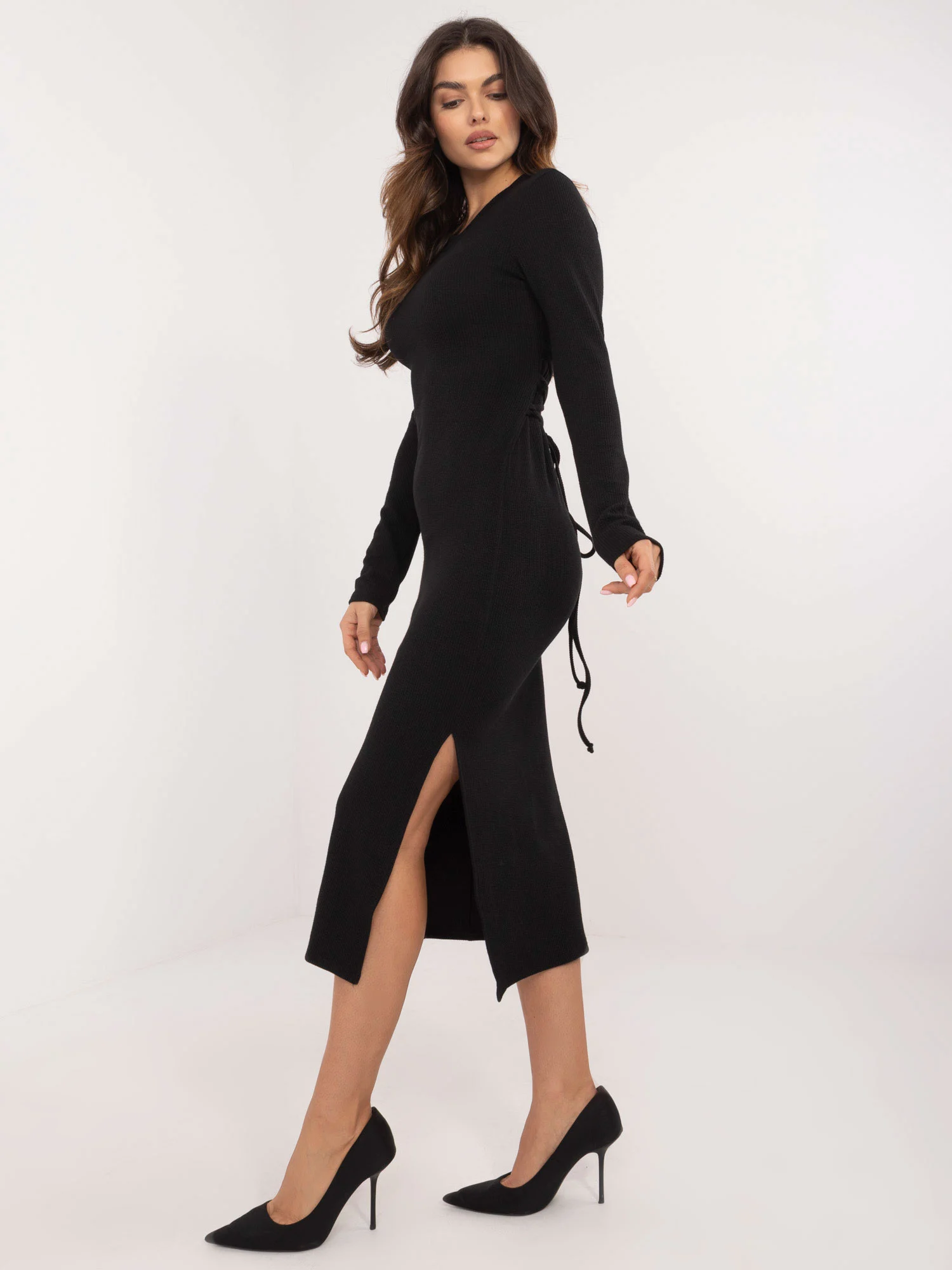 Rochie Dama Maxi, Dungi, LAKERTA, Negru - Image 4