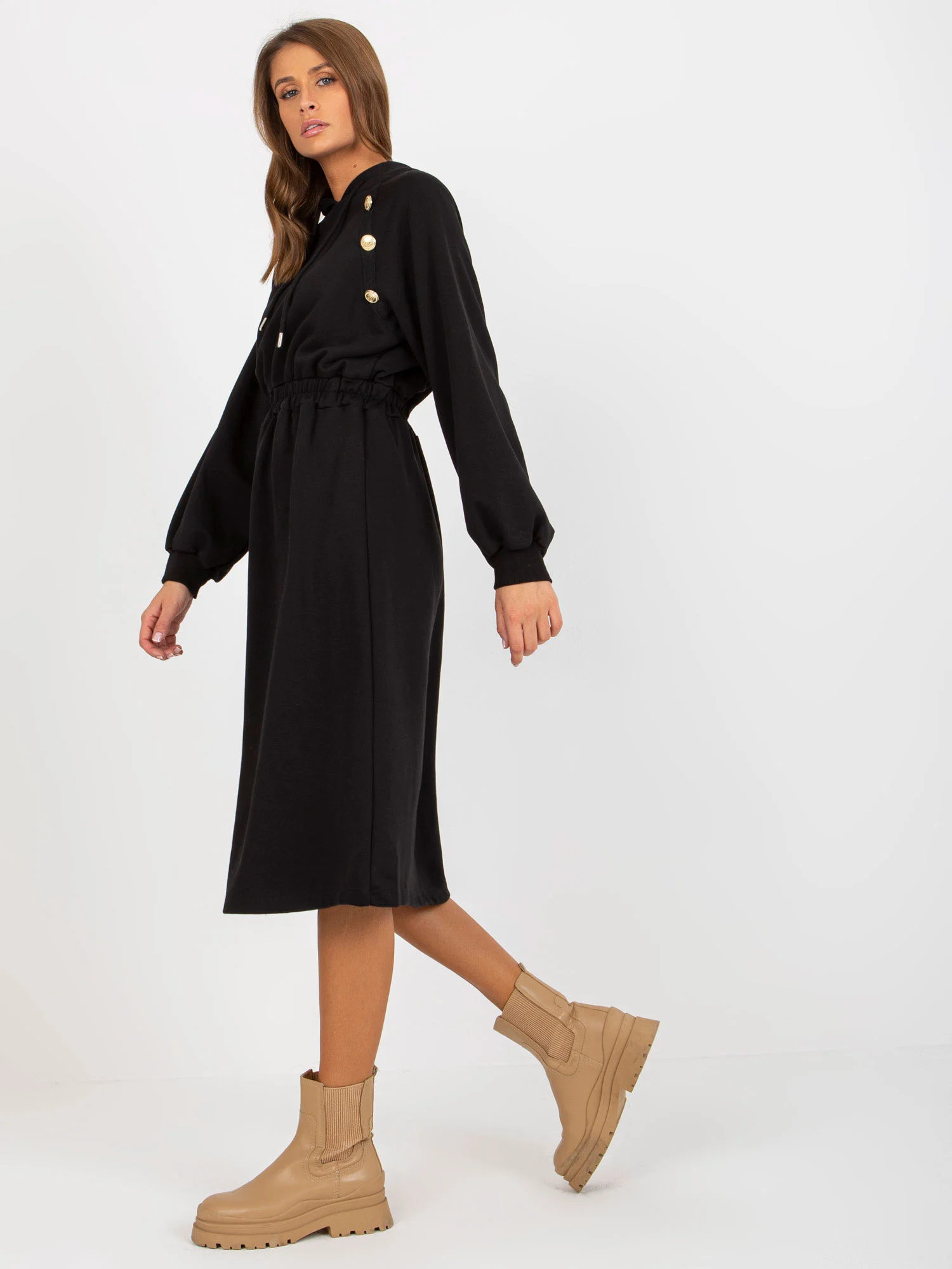 Rochie Dama Maxi, Lejera, RELEVANCE, Negru Eleganta Office - Image 3