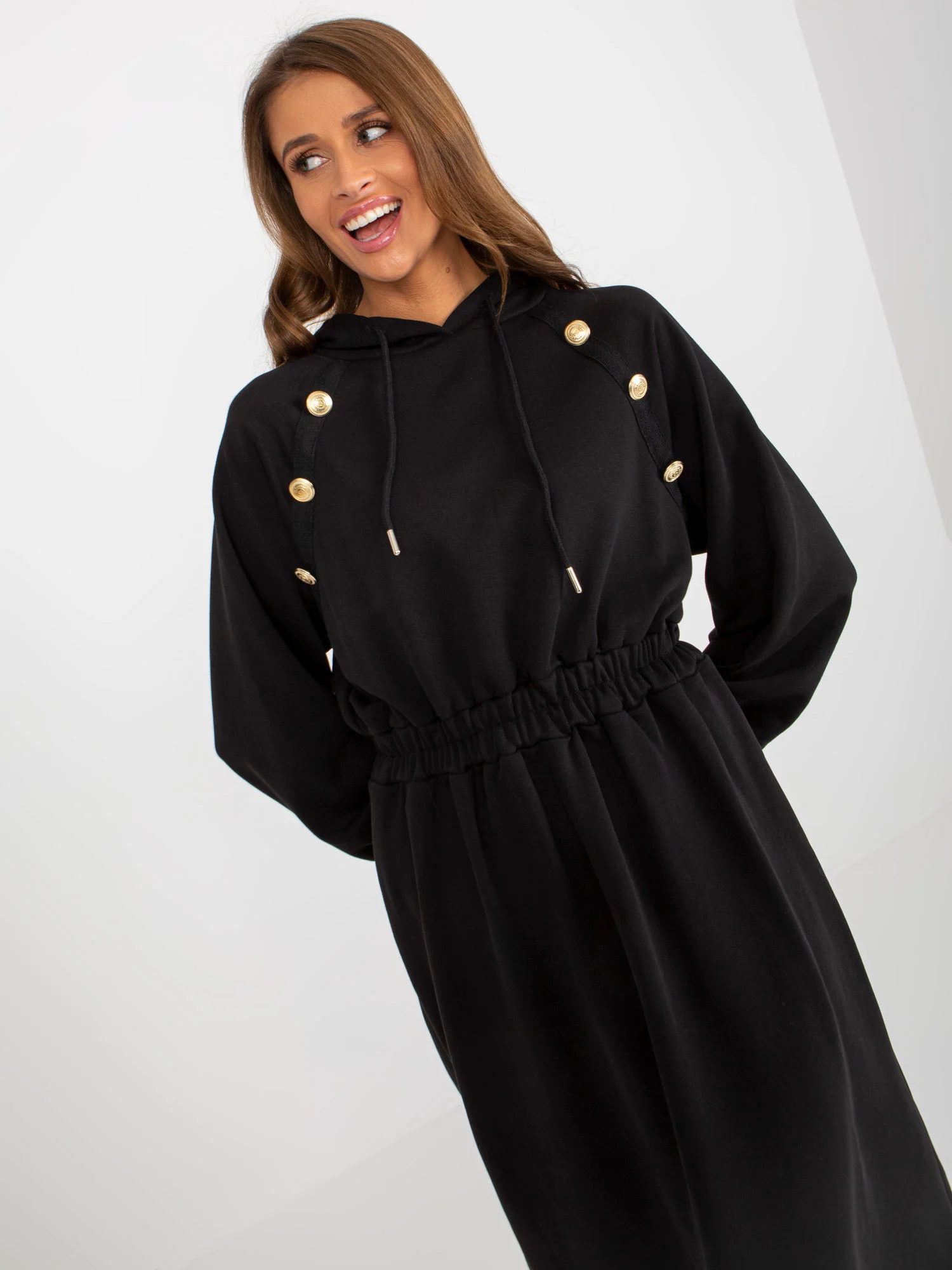 Rochie Dama Maxi, Lejera, RELEVANCE, Negru Eleganta Office - Image 2