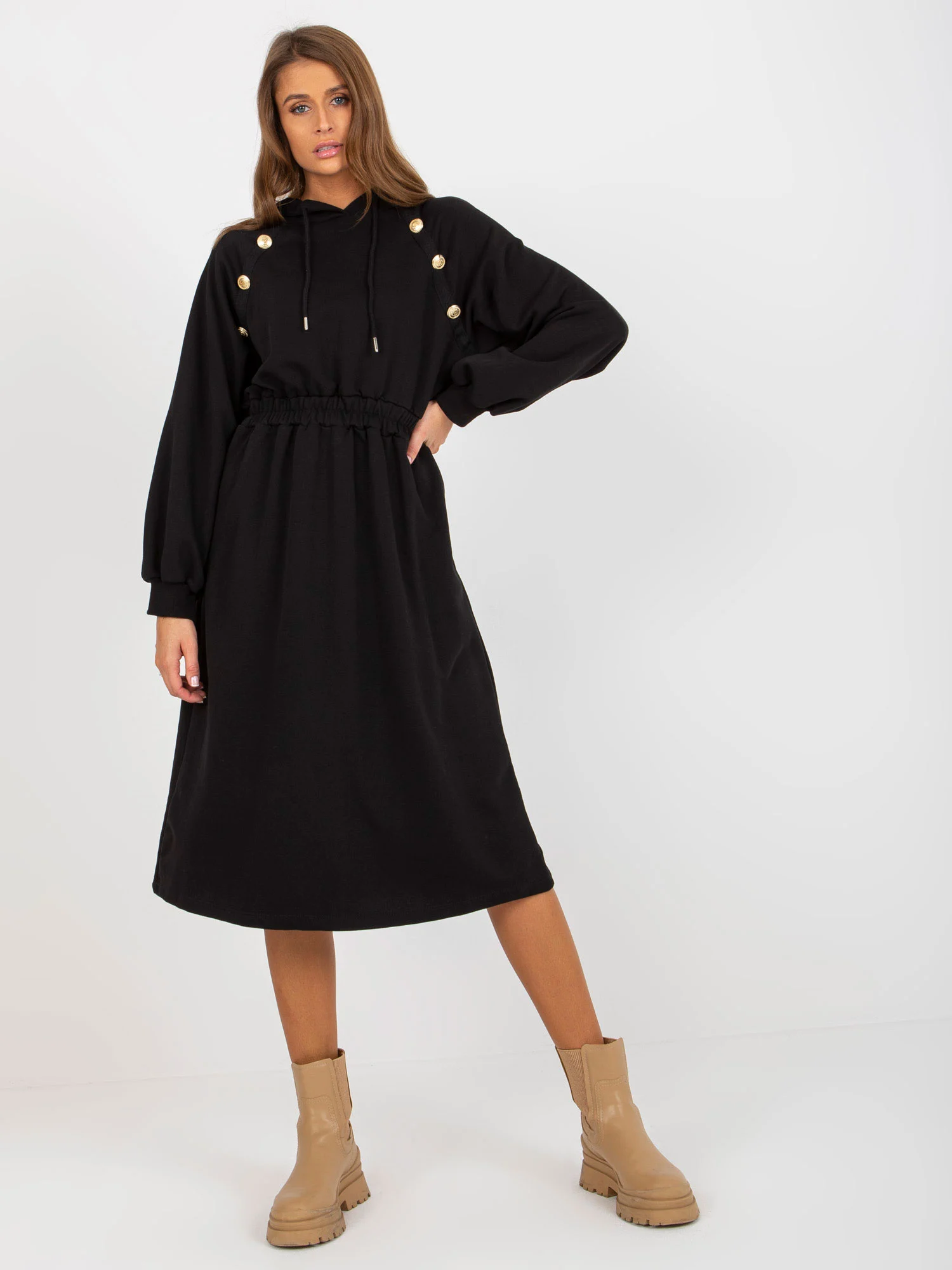 Rochie Dama Maxi, Lejera, RELEVANCE, Negru Eleganta Office - Image 5