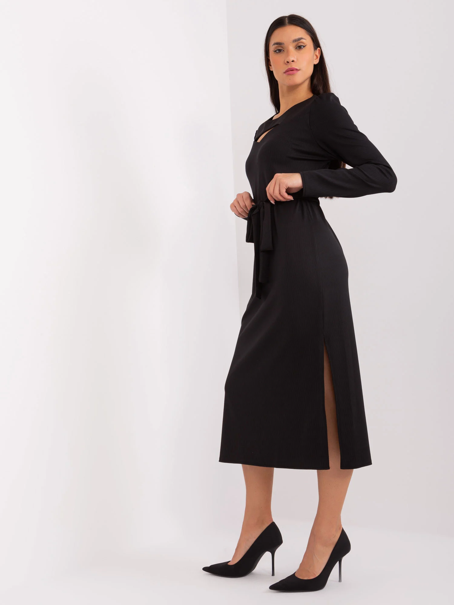 Rochie Dama Maxi, Dungi, LAKERTA, Negru de Sarbatori - Image 4