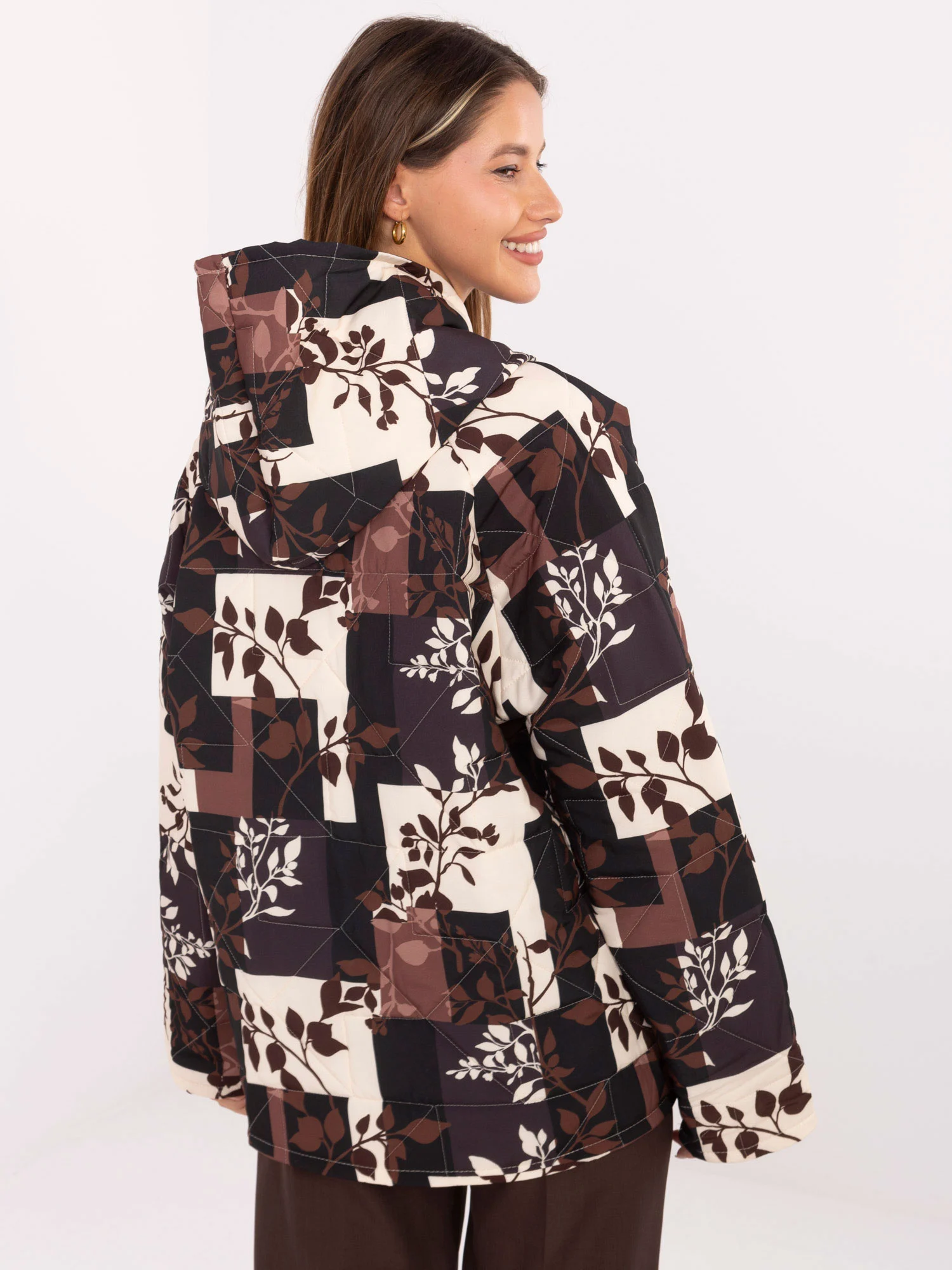 Jacheta Dama Maneca lunga, Imprimat, MODA ITALY, Negru de Vara - imagine 4
