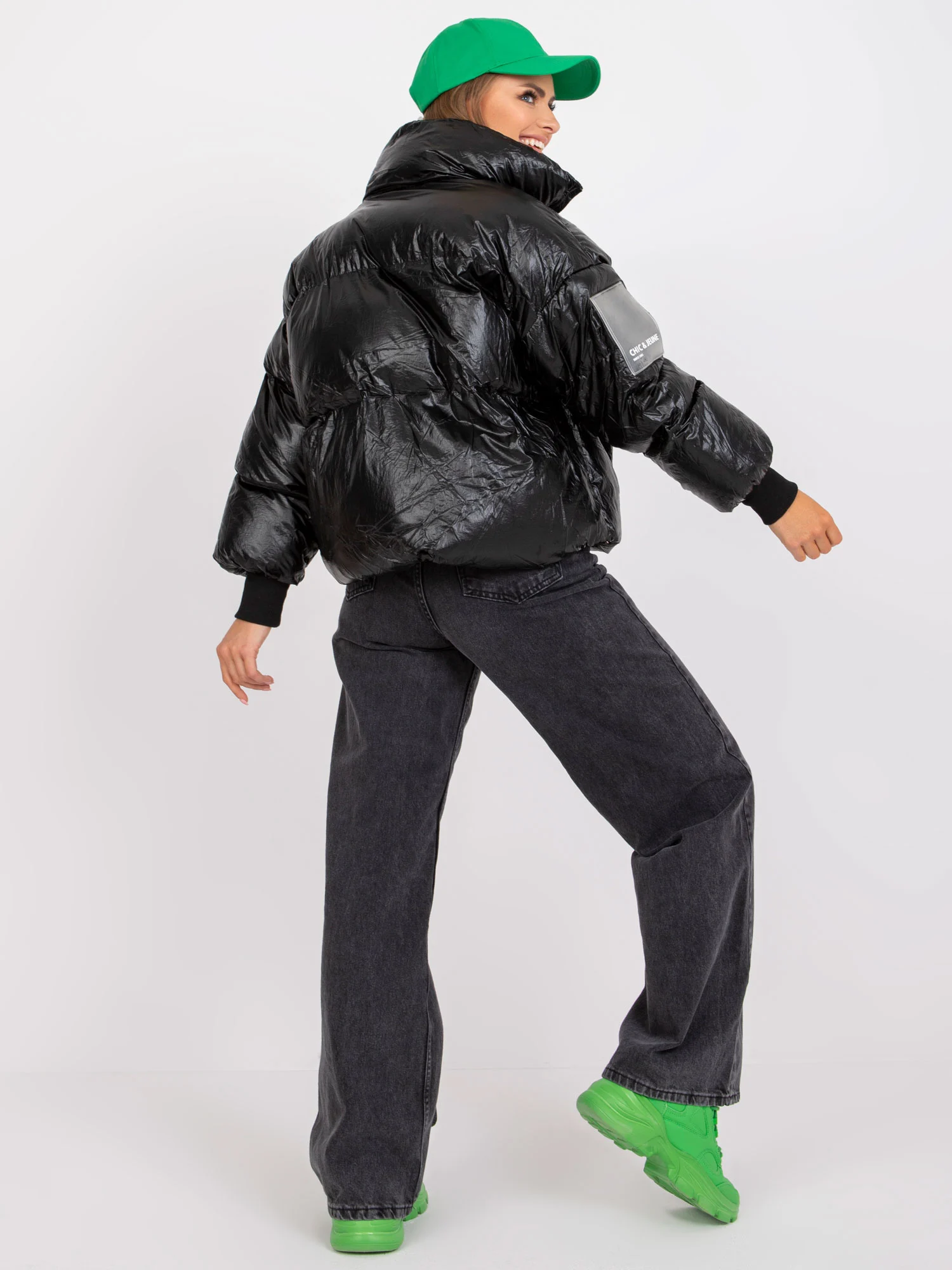 Jacheta Dama Maneca lunga, Maneca lunga, Chic&Jeune Paris, Negru Casual - imagine 3