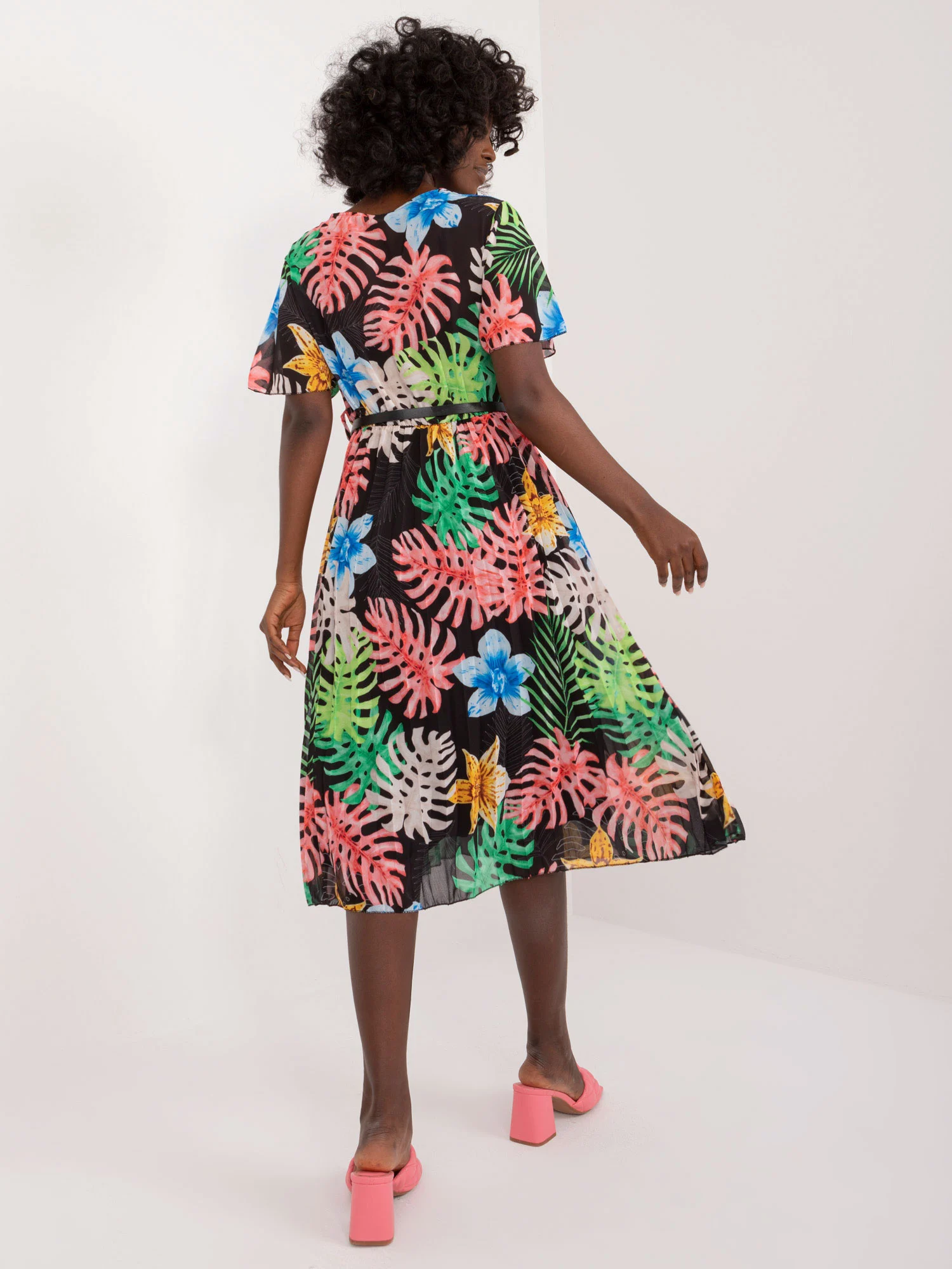 Rochie Dama Midi, Lejera, ITALY MODA, Negru - Image 7