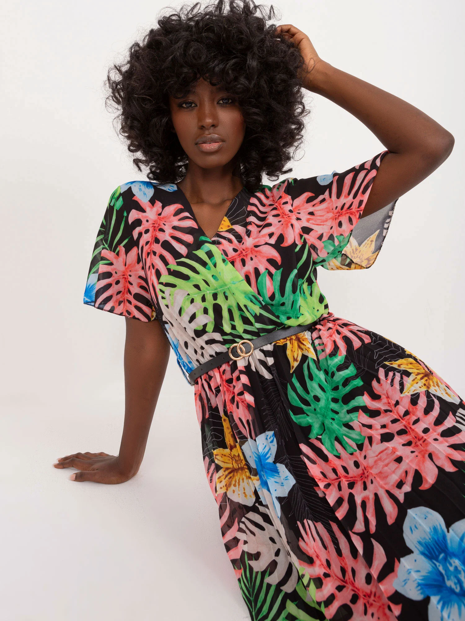 Rochie Dama Midi, Lejera, ITALY MODA, Negru - Image 6