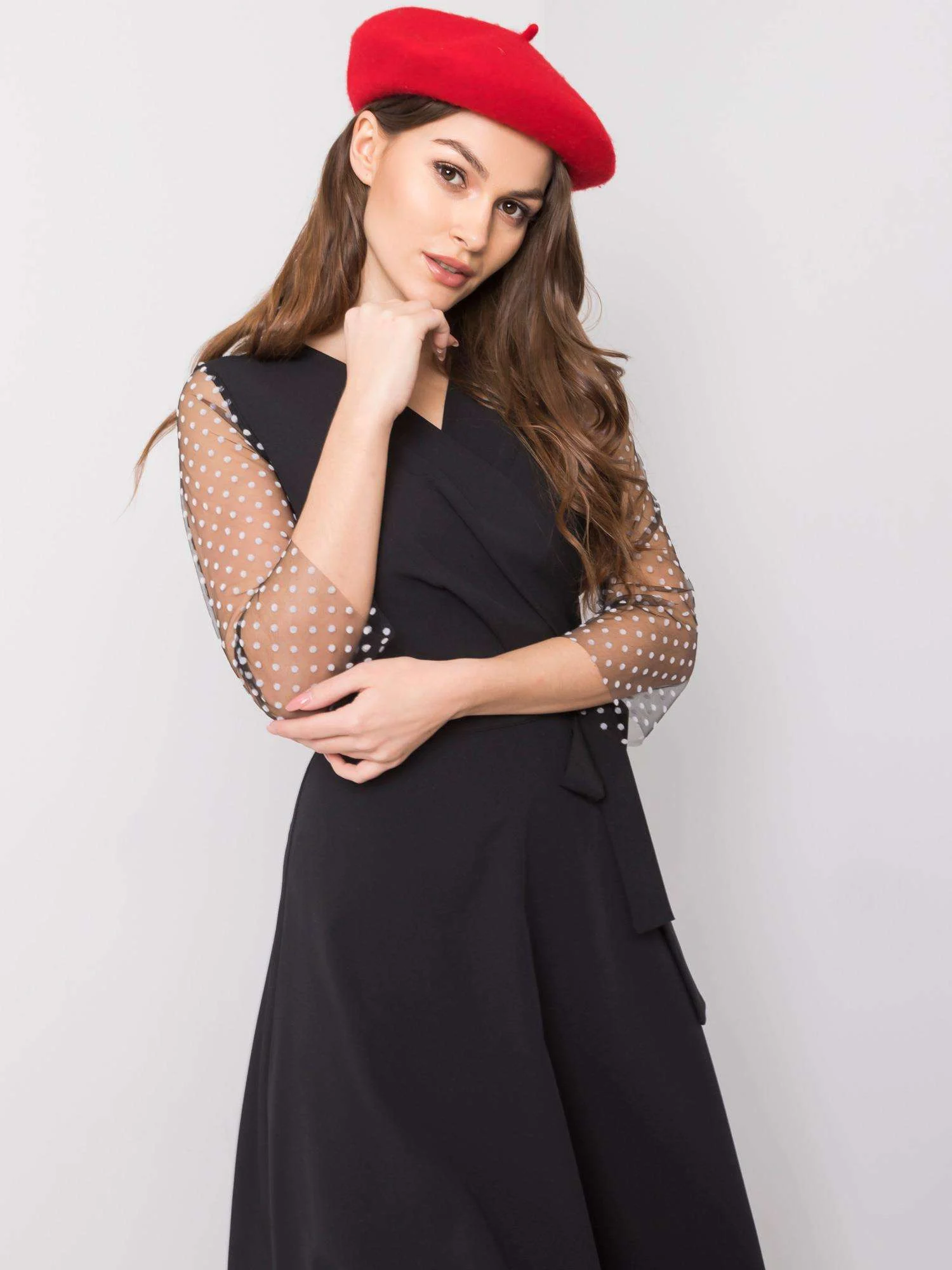 Rochie Dama Midi, Buline, LAKERTA, Negru de Ocazie Nunta - imagine 3