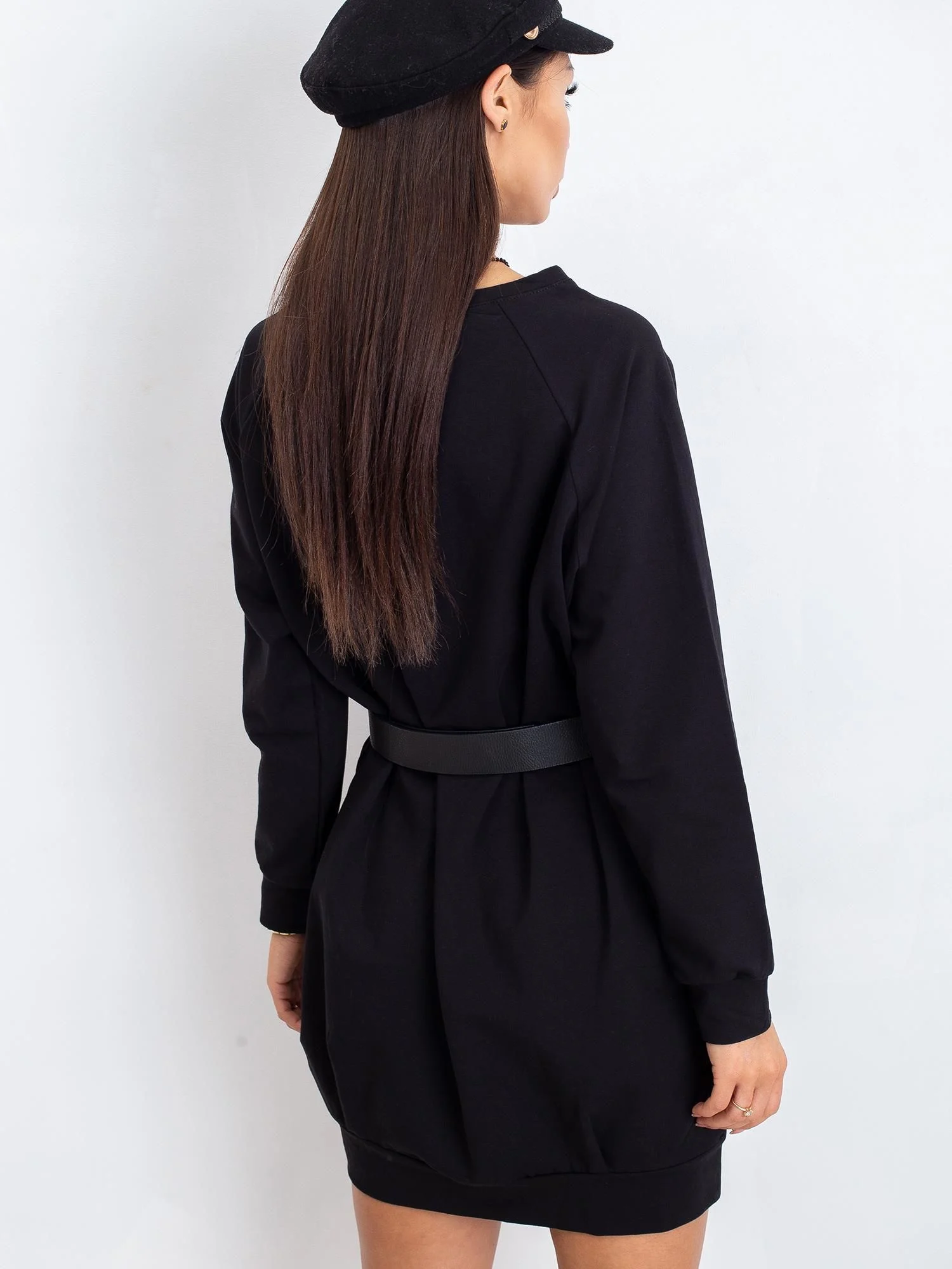 Rochie Dama Maxi, Oversize, BASIC FEEL GOOD, Negru Casual - Image 8
