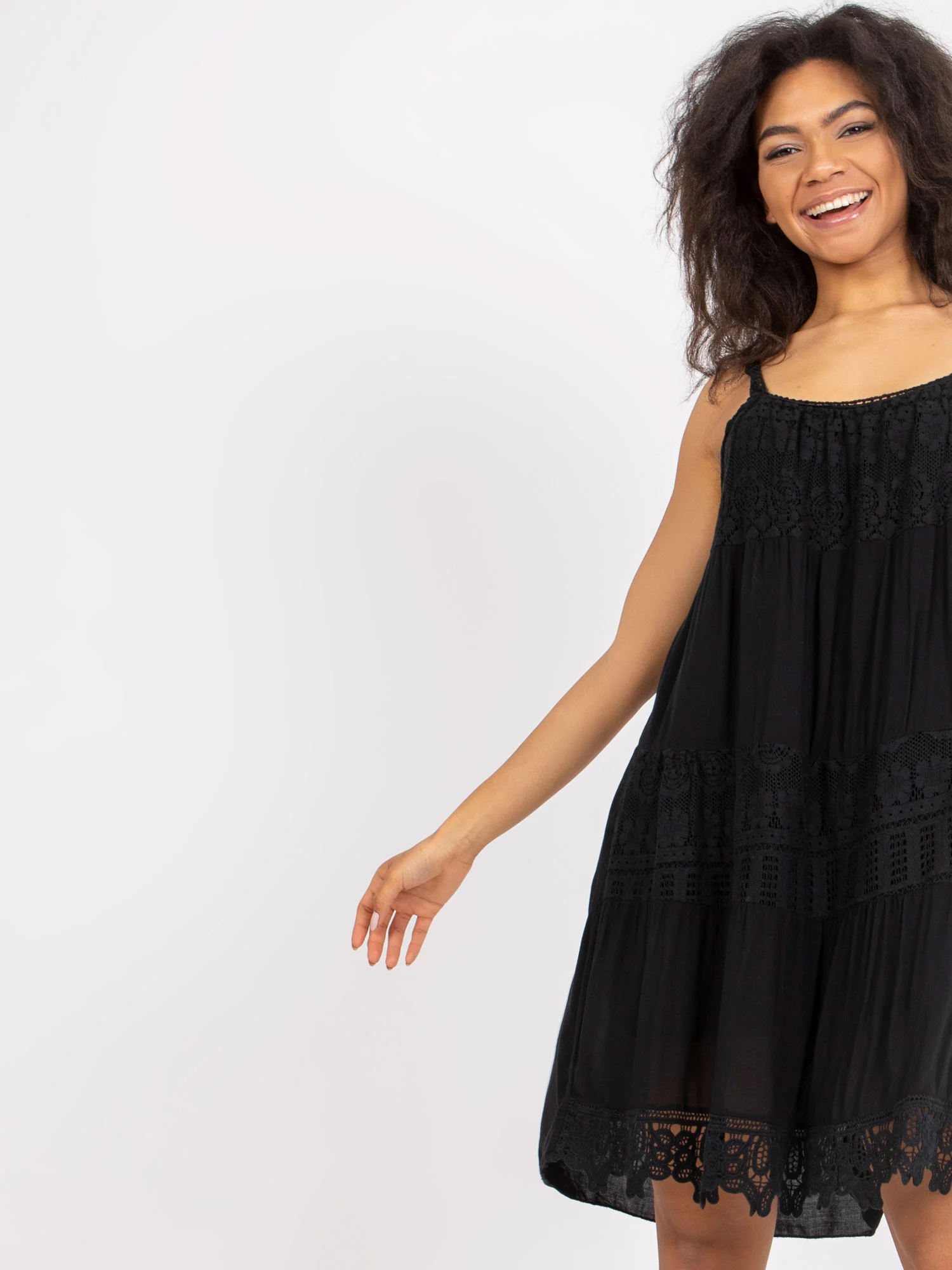 Rochie Dama Mini, Rochie dreapta, Och Bella, Negru Casual - imagine 2