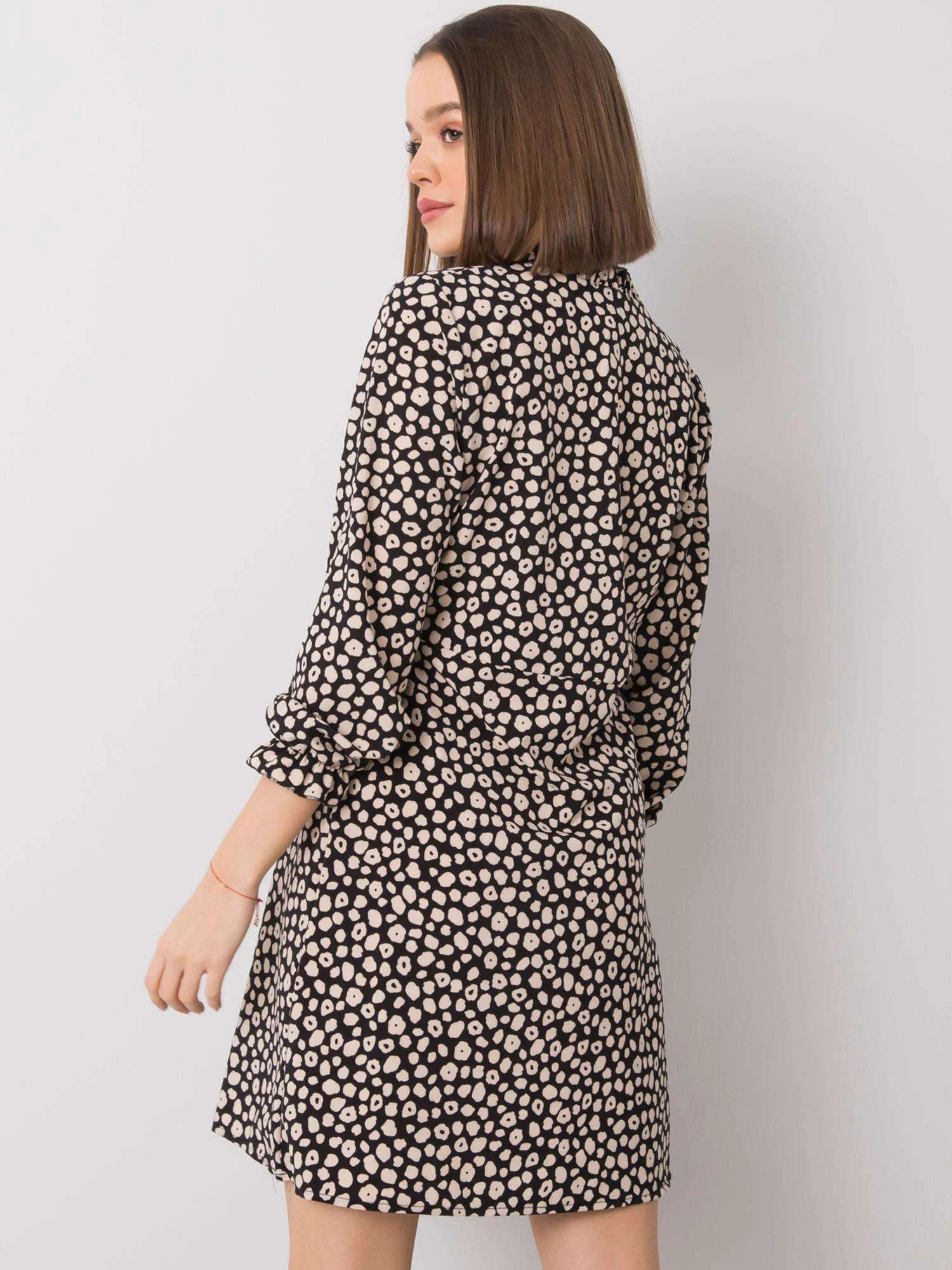 Rochie Dama Mini, Animal print, RUE PARIS, Bej Eleganta Office - Image 3