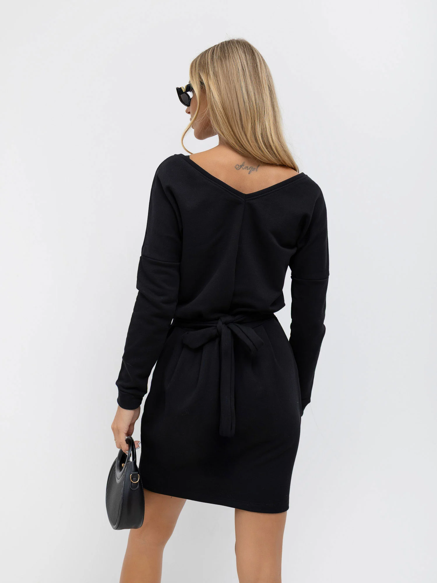 Rochie Dama Maxi, Rochie dreapta, RUE PARIS, Negru Eleganta Office - Image 4