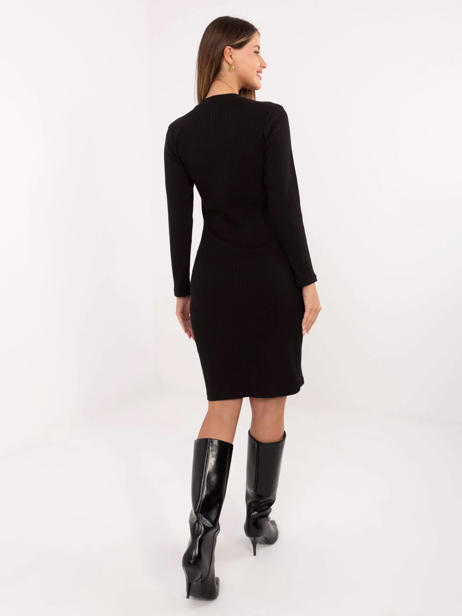 Rochie Dama Maxi, Dungi, RUE PARIS, Negru Eleganta Office - Image 4