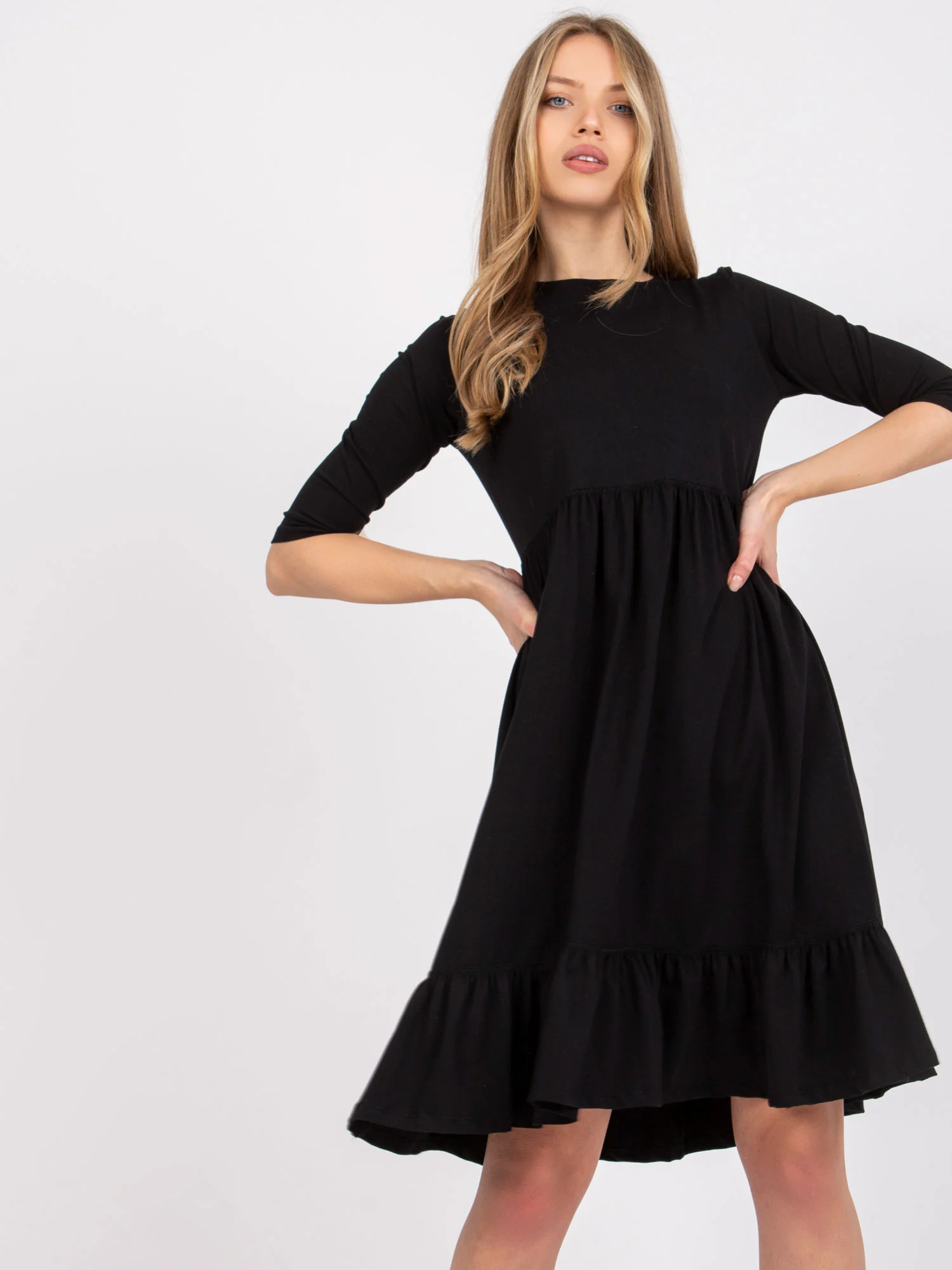 Rochie Dama Mini, Rochie dreapta, RUE PARIS, Negru Eleganta Office - imagine 5
