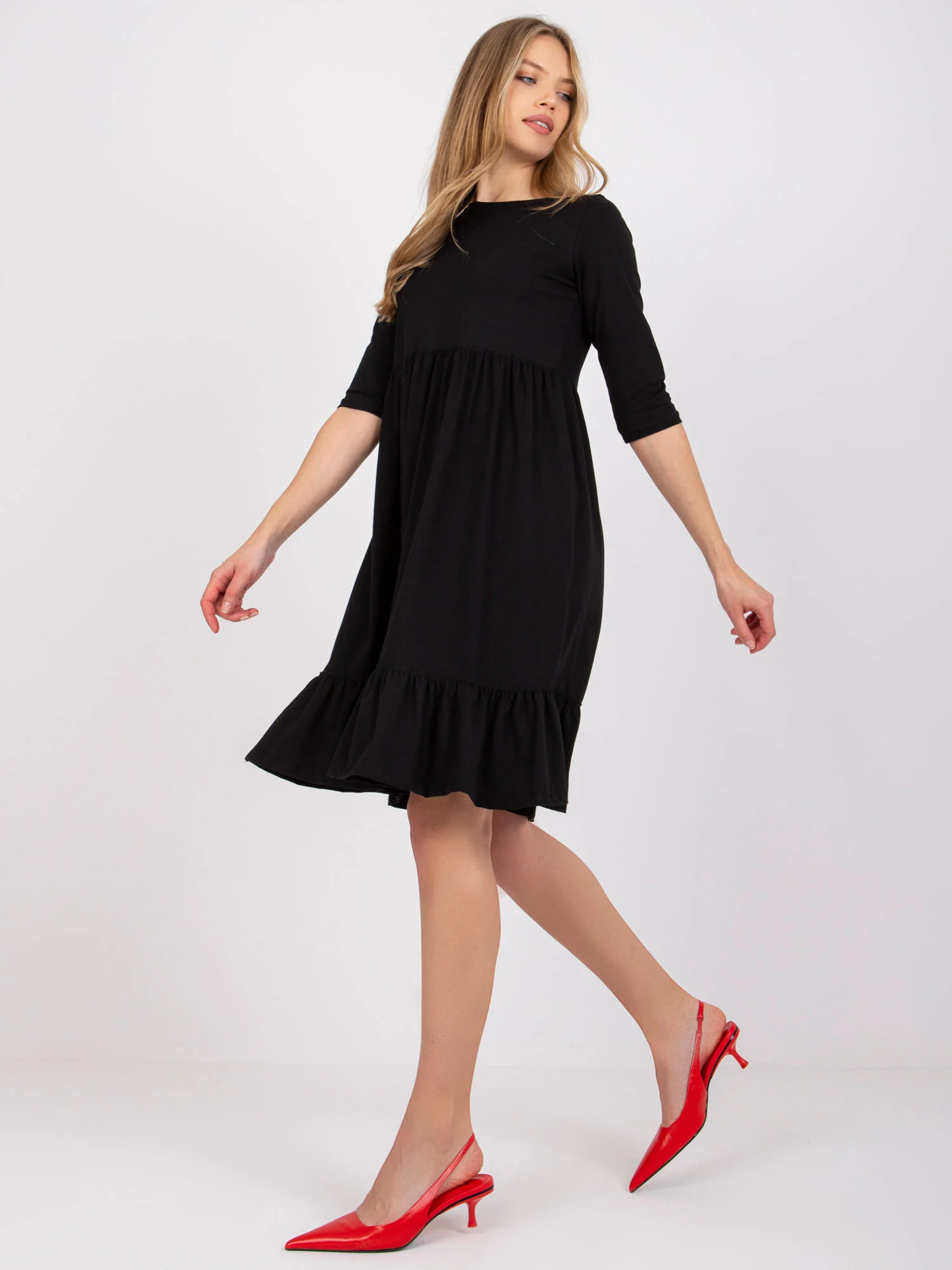 Rochie Dama Mini, Rochie dreapta, RUE PARIS, Negru Eleganta Office - imagine 4