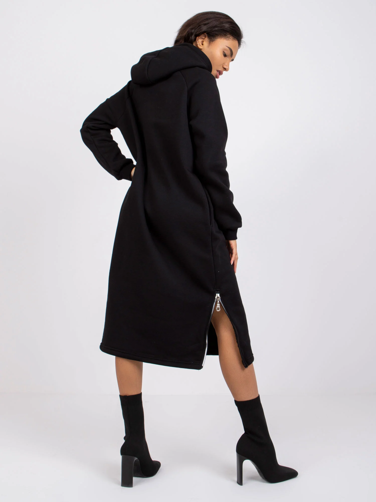 Rochie Dama Maxi, Oversize, RUE PARIS, Negru Casual - Image 4