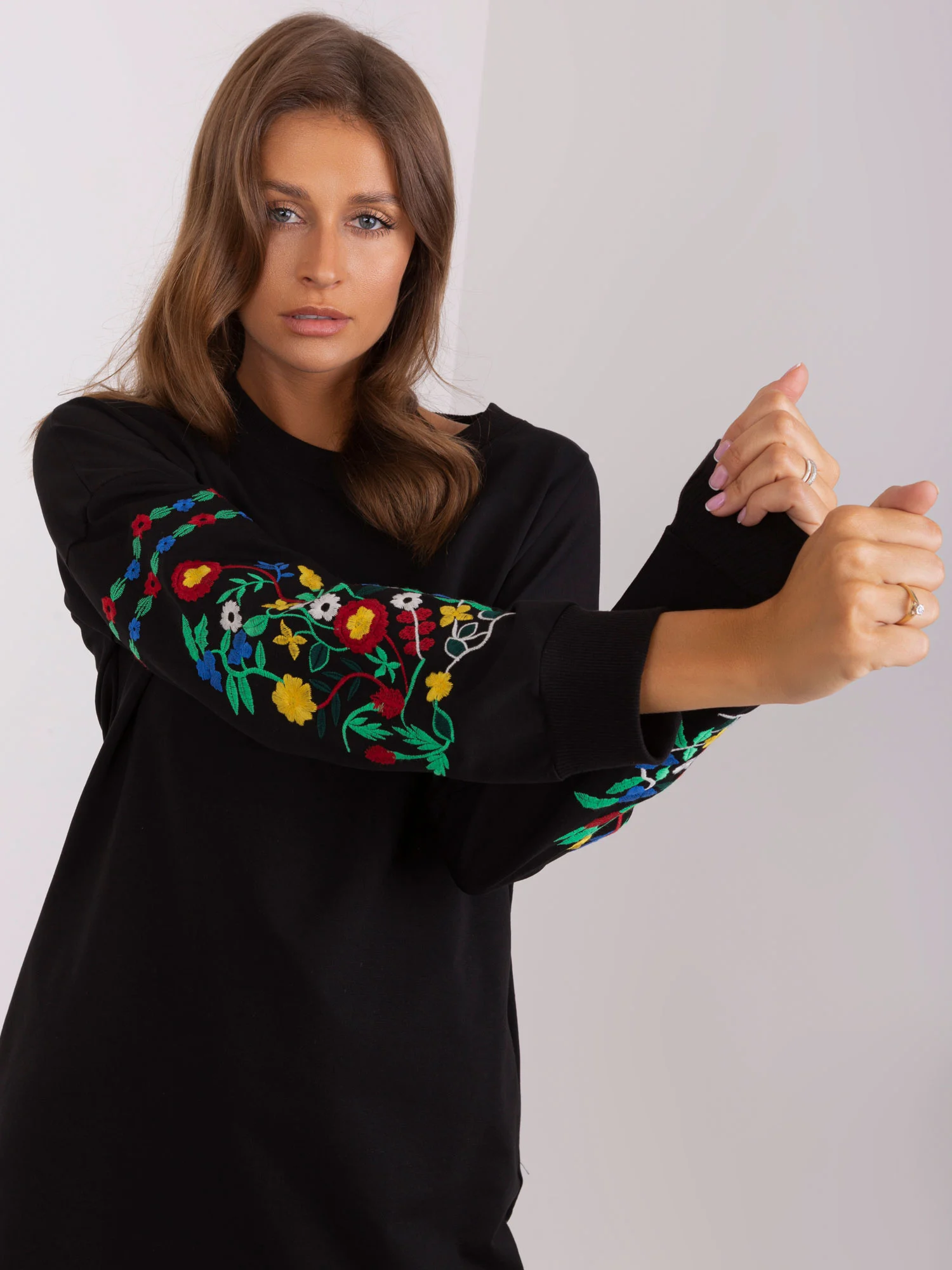 Rochie Dama Maxi, Rochie dreapta, RUE PARIS, Negru - Image 3