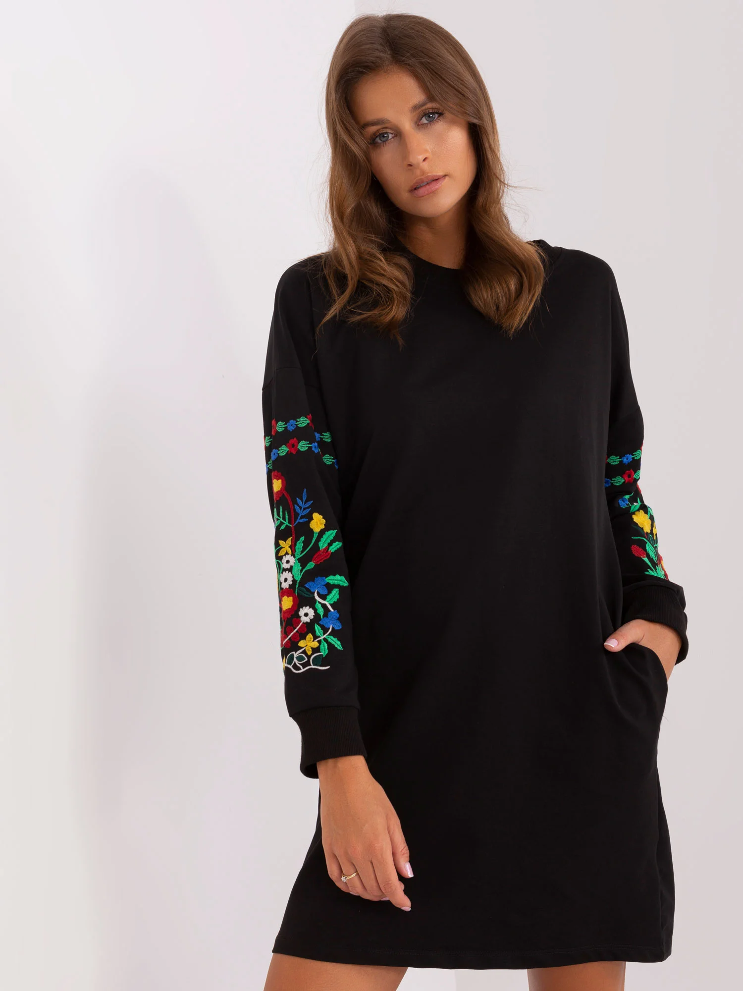 Rochie Dama Maxi, Rochie dreapta, RUE PARIS, Negru - Image 5
