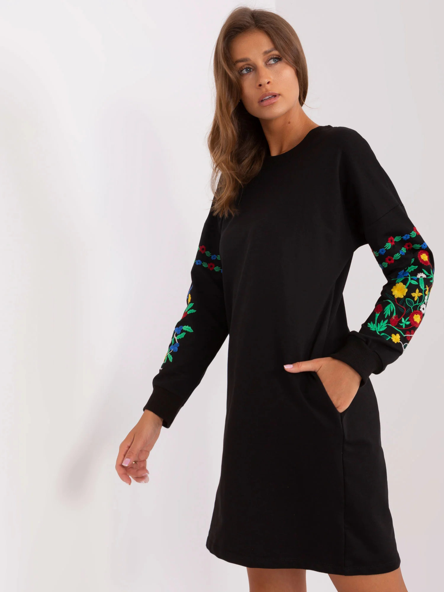 Rochie Dama Maxi, Rochie dreapta, RUE PARIS, Negru - Image 4