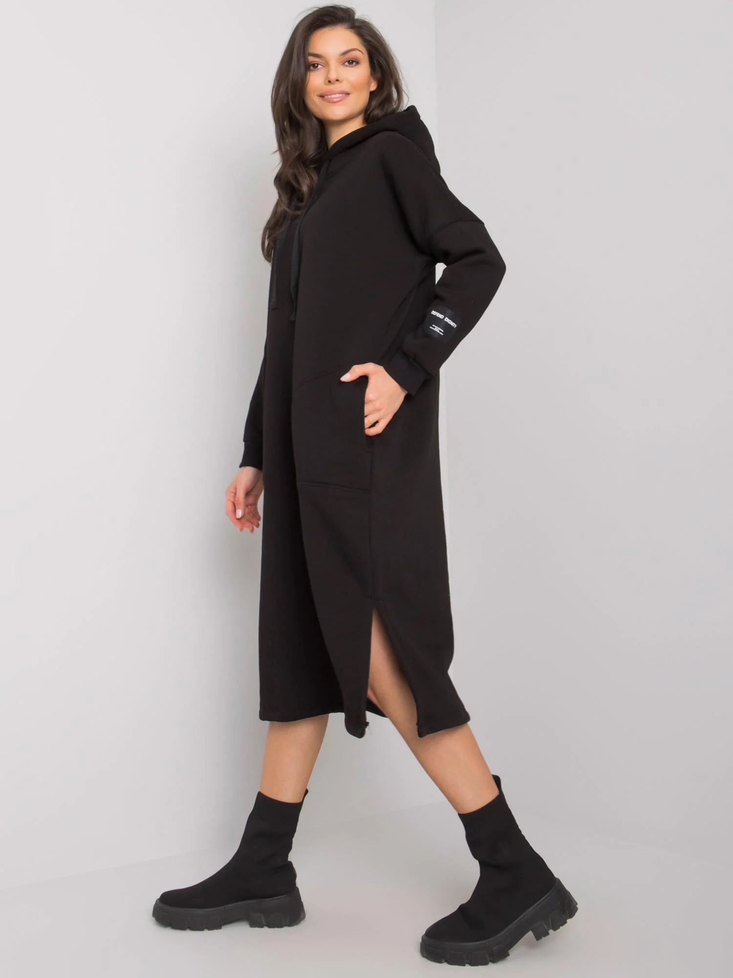 Rochie Dama Maxi, Rochie dreapta, RUE PARIS, Negru Eleganta Office - Image 4
