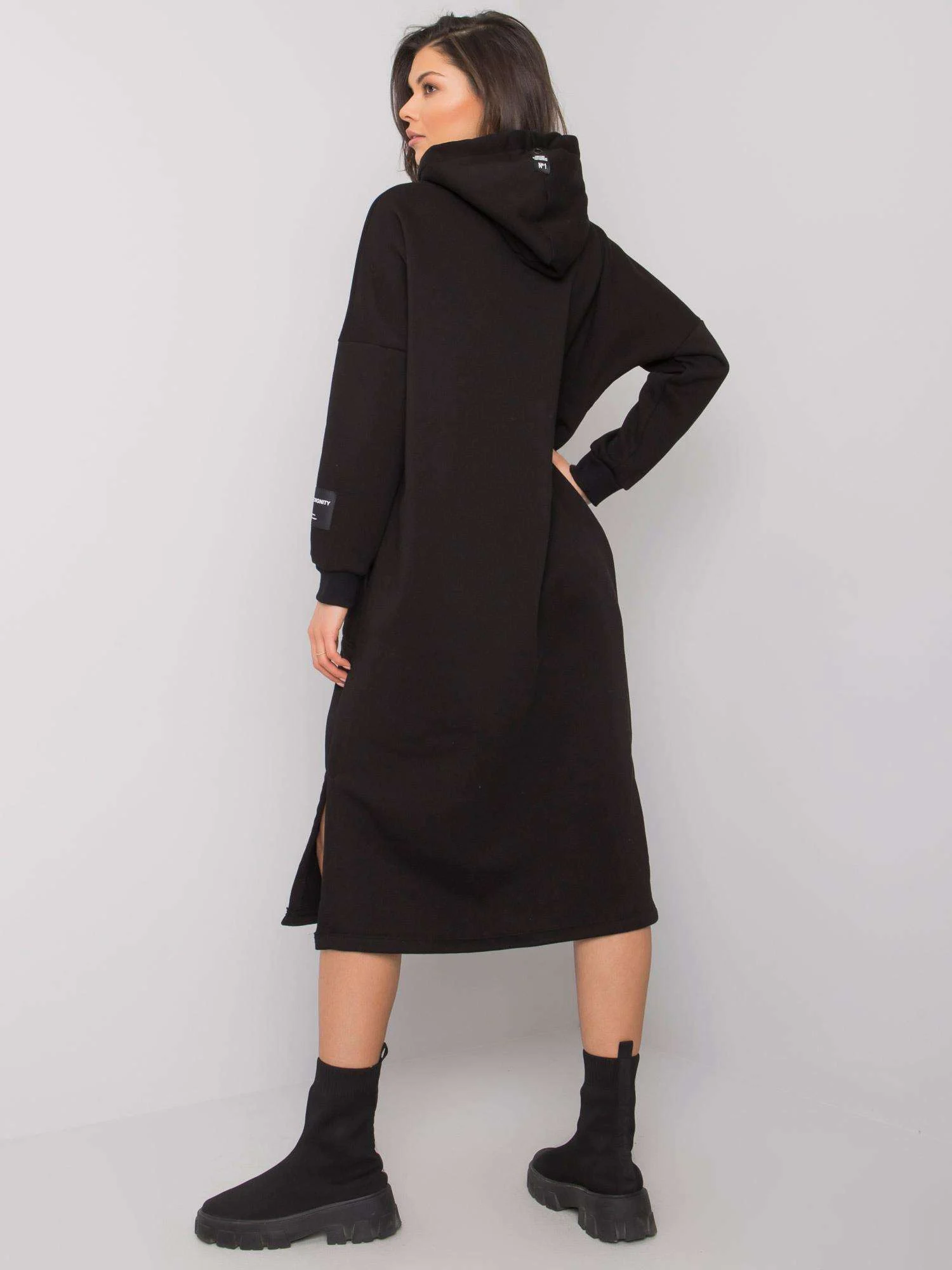 Rochie Dama Maxi, Rochie dreapta, RUE PARIS, Negru Eleganta Office - Image 3