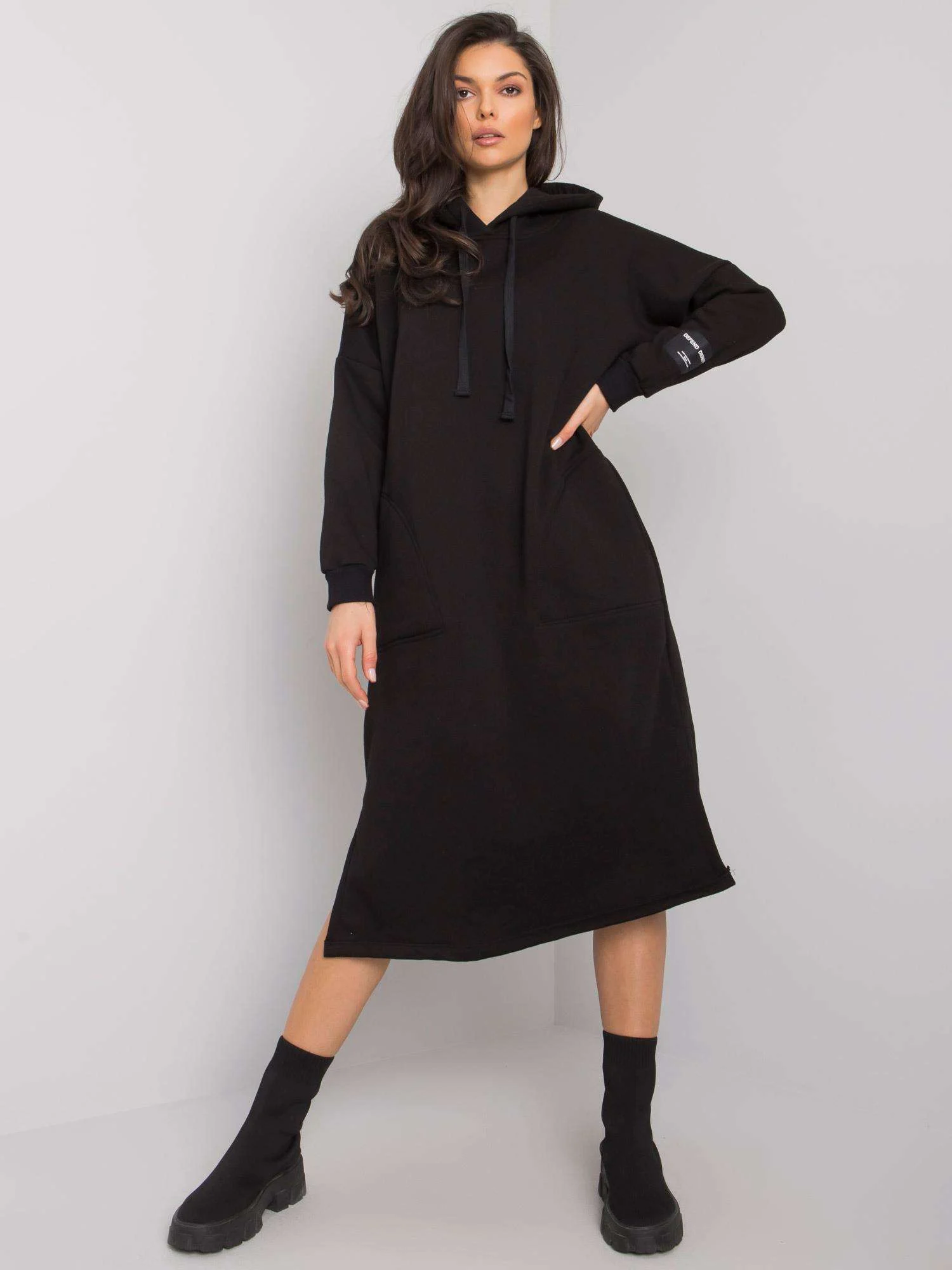 Rochie Dama Maxi, Rochie dreapta, RUE PARIS, Negru Eleganta Office - Image 2