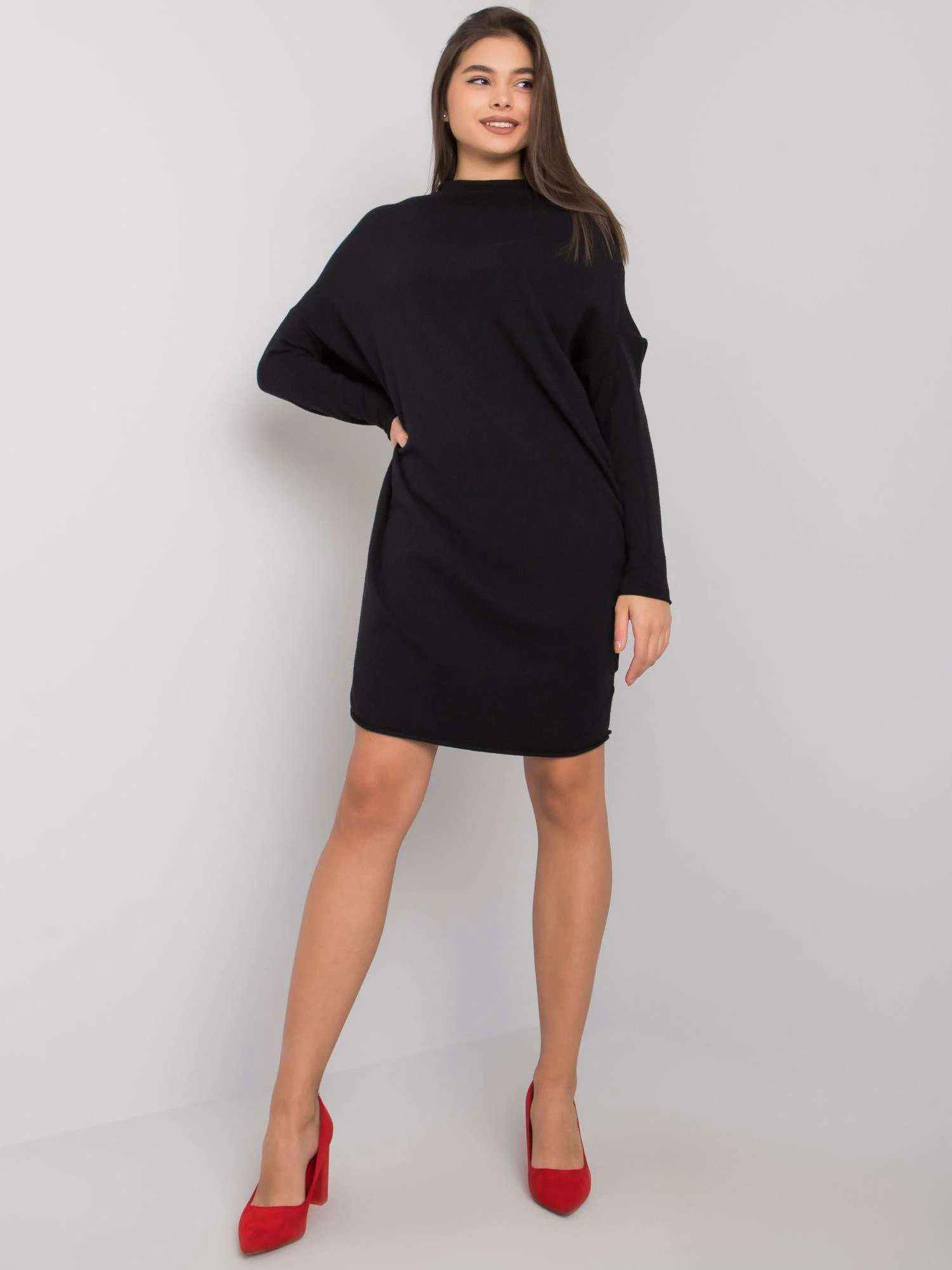 Rochie Dama Maxi, Oversize, Och Bella, Negru Eleganta Office - Image 4