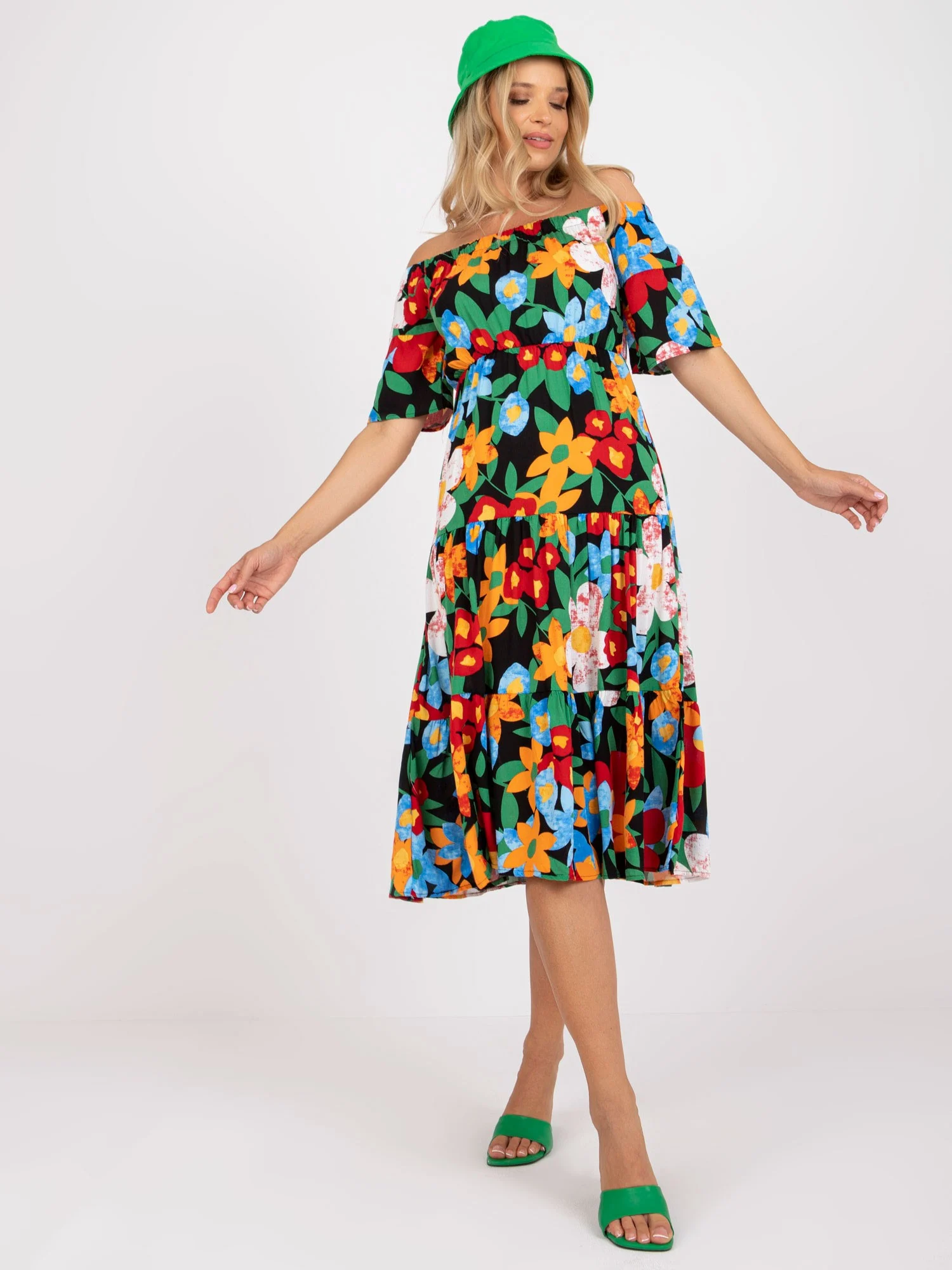 Rochie Dama Midi, Floral, RUE PARIS, Multicolor de Vara - Image 5