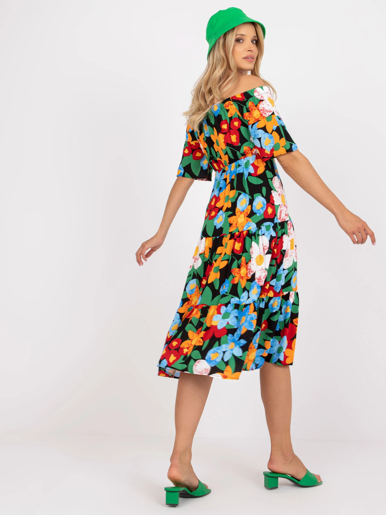 Rochie Dama Midi, Floral, RUE PARIS, Multicolor de Vara - Image 3