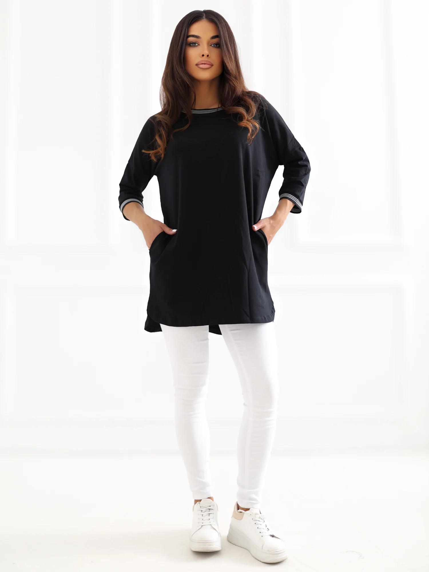 Rochie Dama Mini, Rochie dreapta, RUE PARIS, Negru Casual - imagine 2