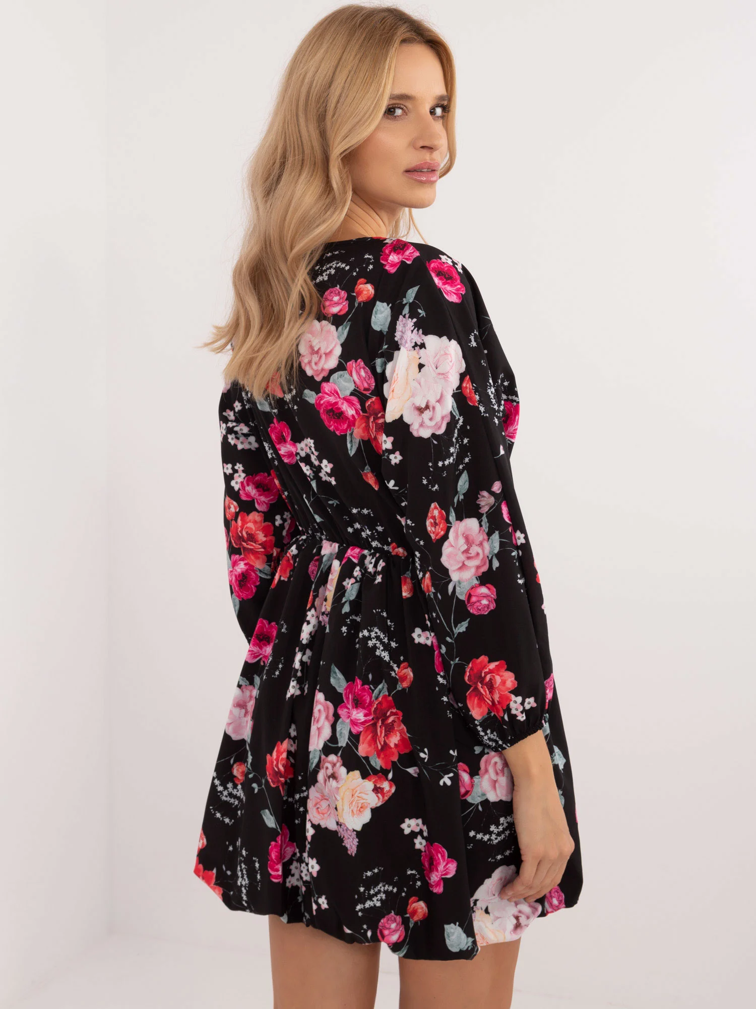 Rochie Dama Maxi, Floral, ITALY MODA, Rosu Eleganta Office - Image 6