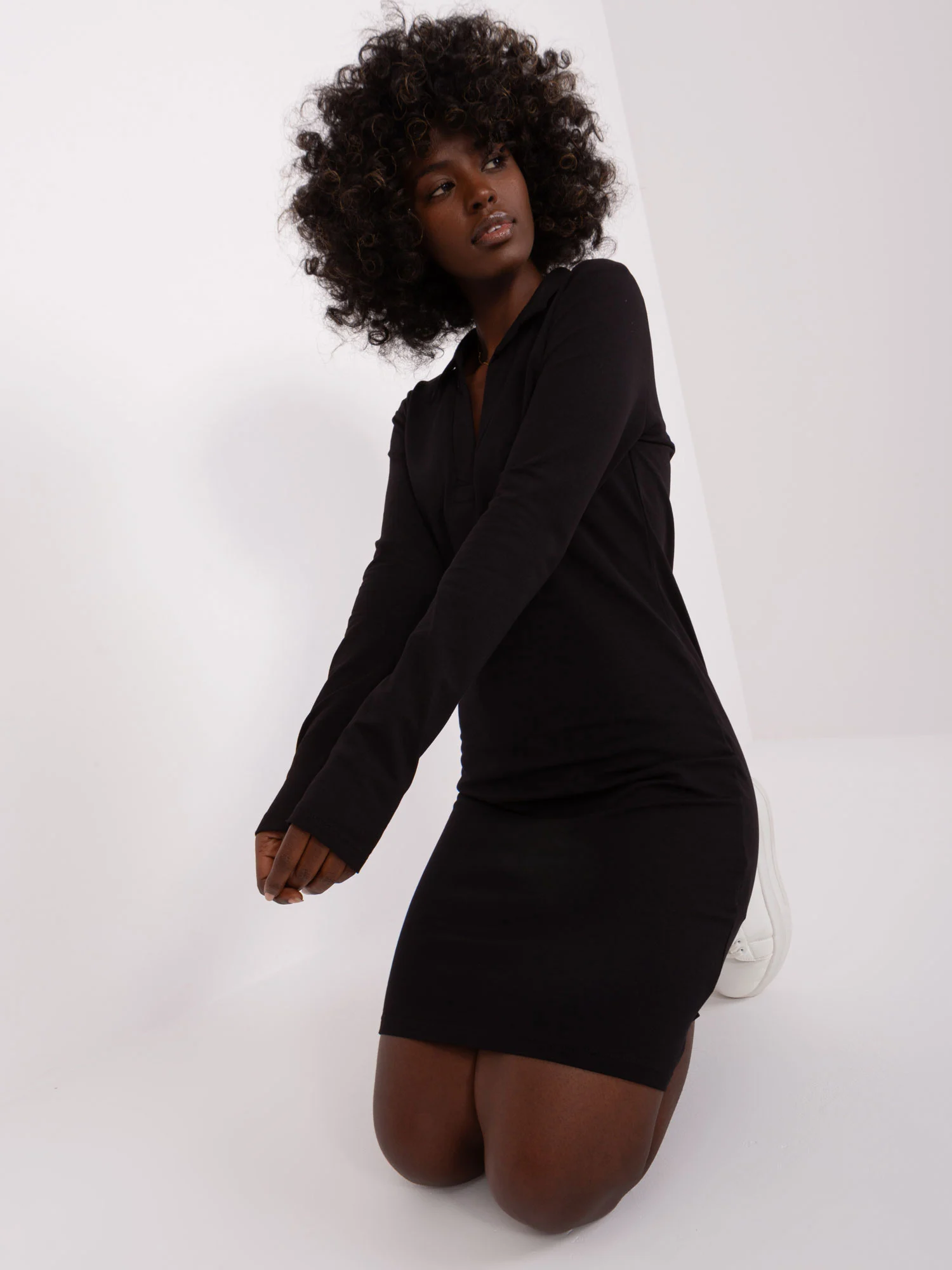 Rochie Dama Maxi, Rochie dreapta, RUE PARIS, Negru Eleganta Office - Image 5