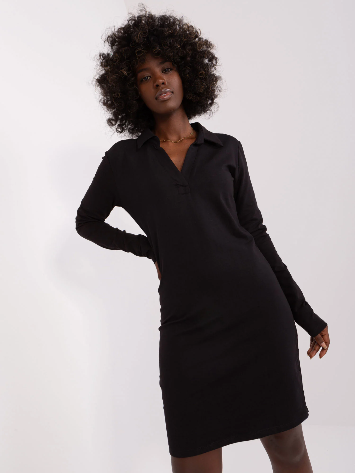 Rochie Dama Maxi, Rochie dreapta, RUE PARIS, Negru Eleganta Office - Image 4