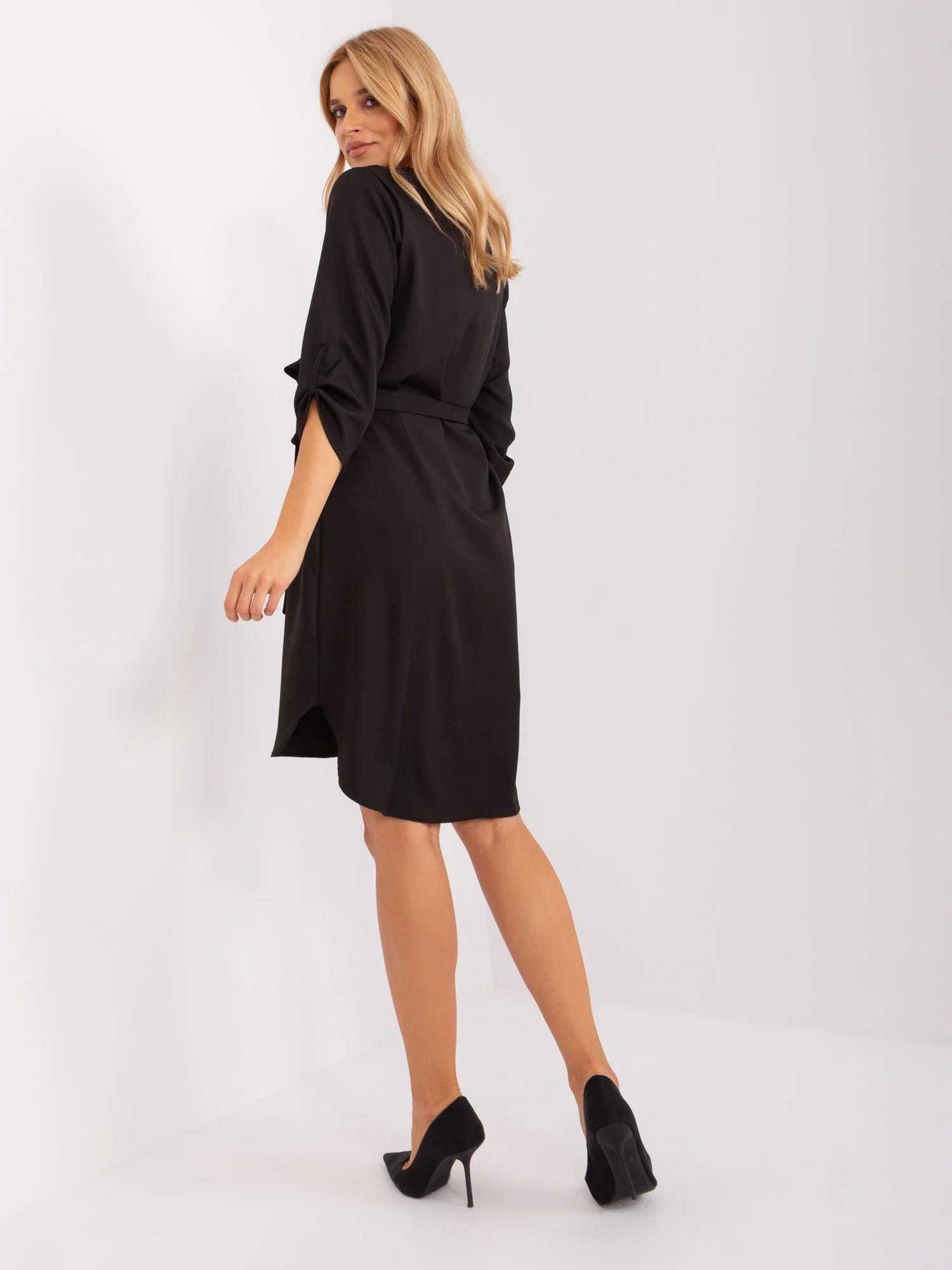 Rochie Dama Maxi, Rochie dreapta, RUE PARIS, Negru - Image 2