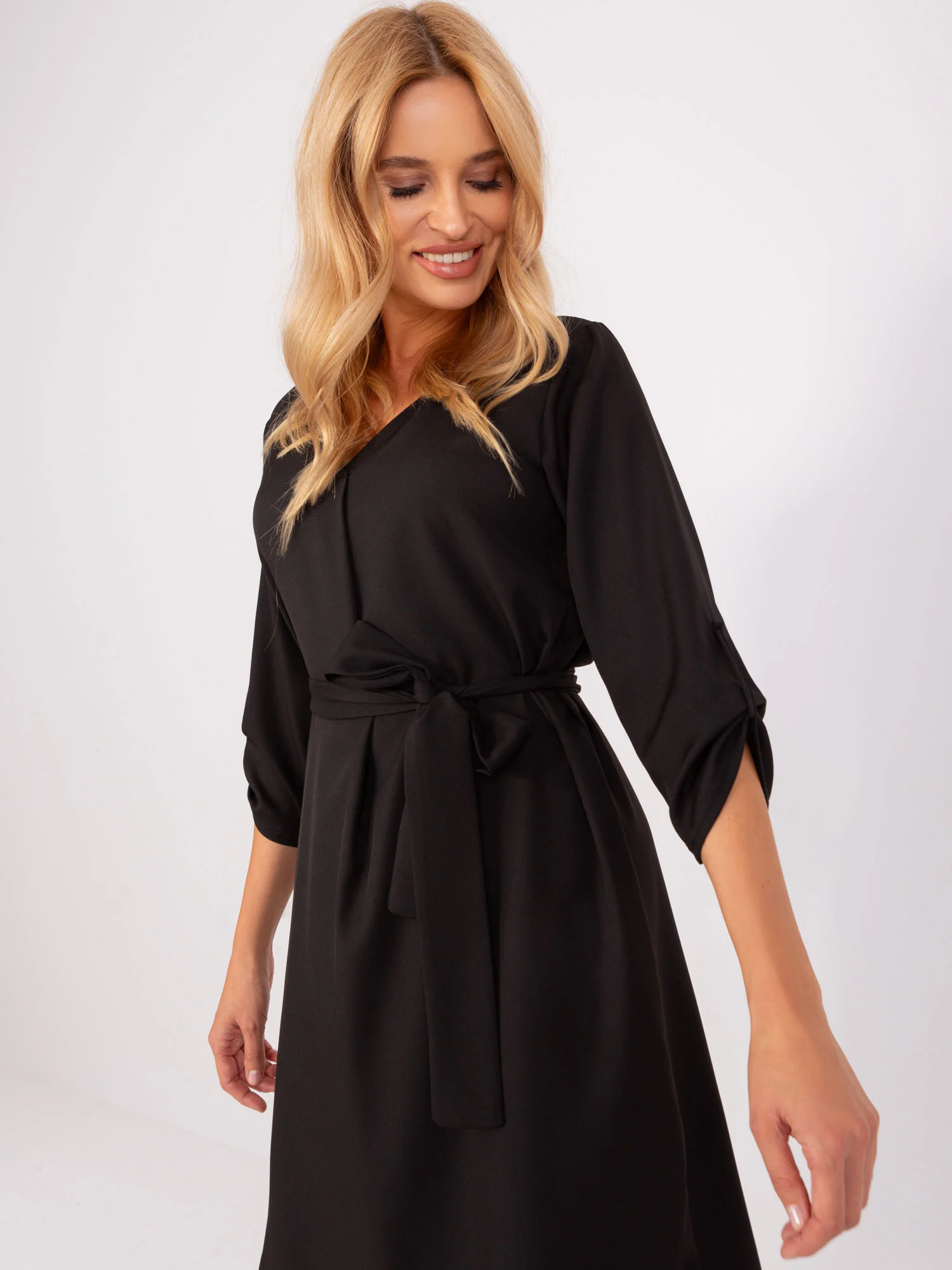 Rochie Dama Maxi, Rochie dreapta, RUE PARIS, Negru - Image 4